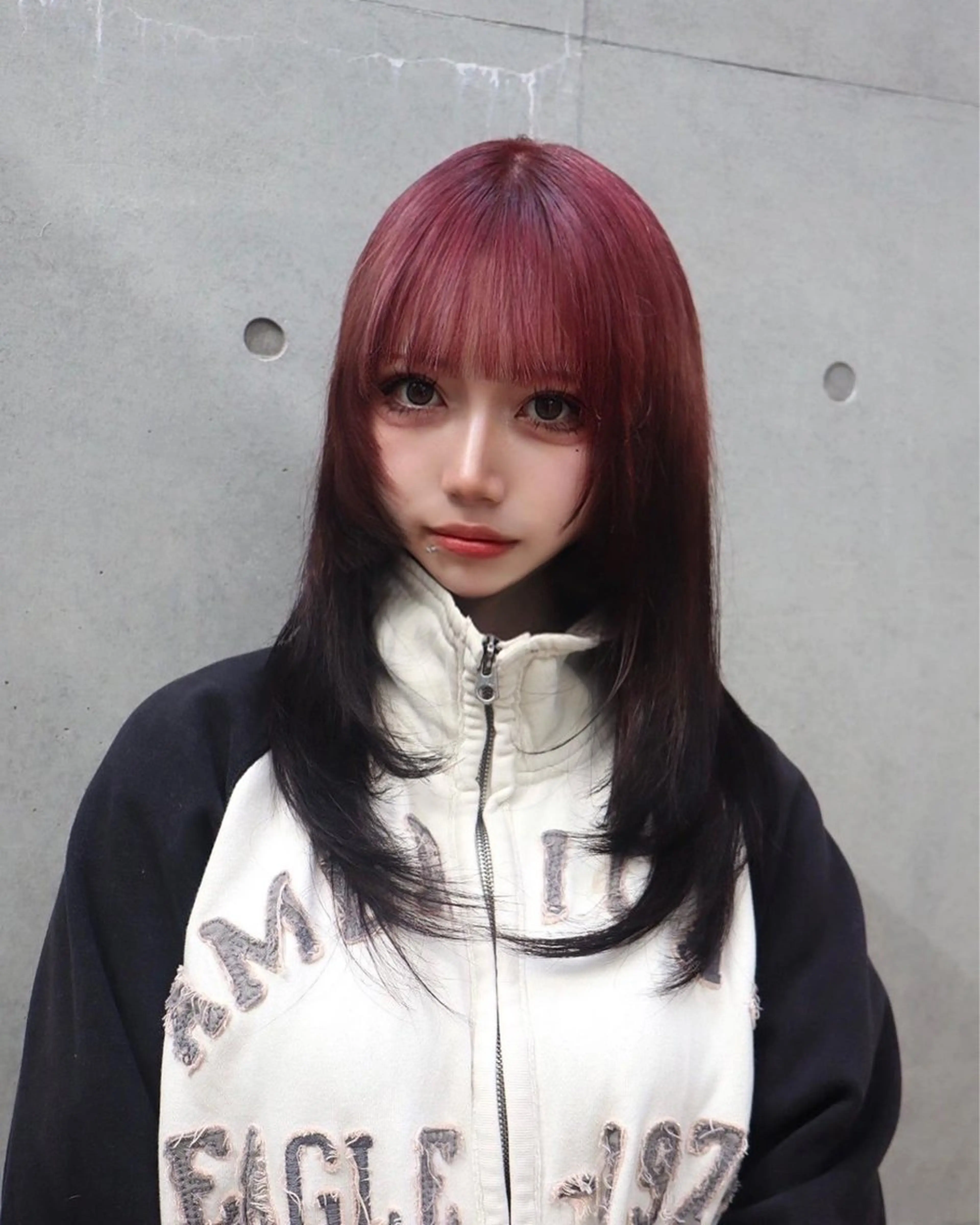 セミロング カラー レイヤーカット /ハイトーンchaoのヘアスタイル