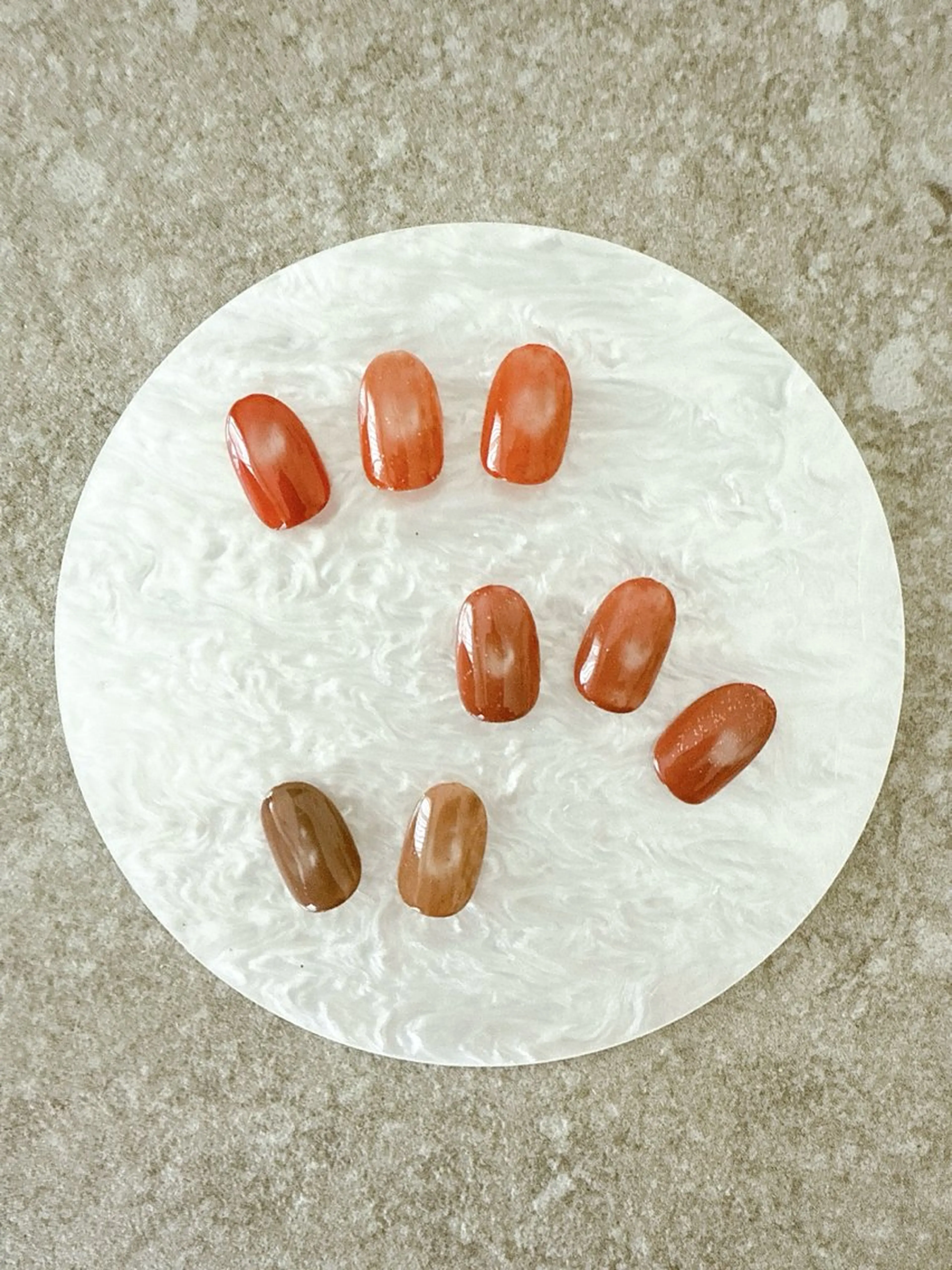 ネイル ブラウン ハンドネイル Fleur Ange nail salonのネイルデザイン