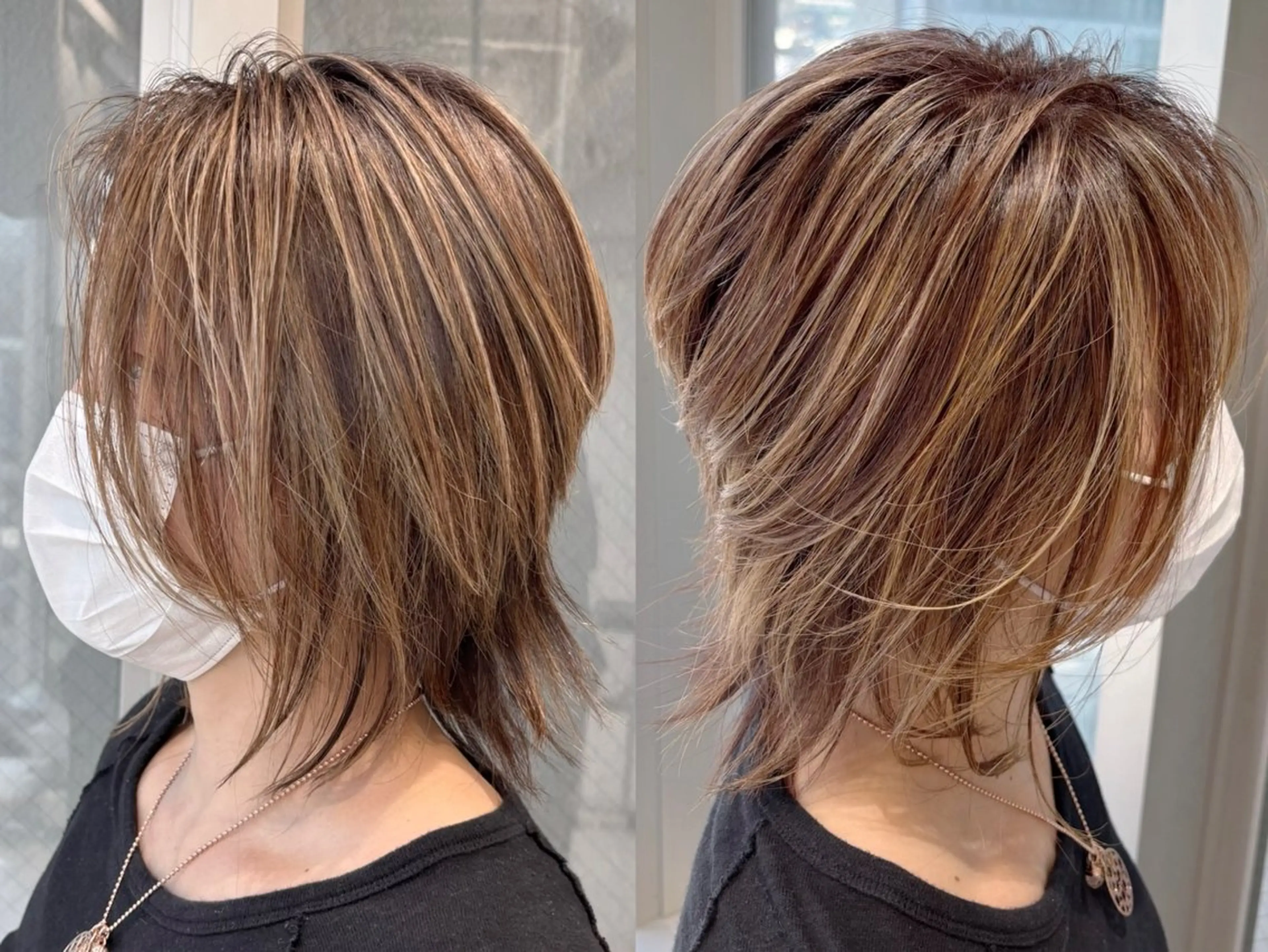 ショート ハイライト ボブ・レイヤーカット 吉敷航一のヘアスタイル