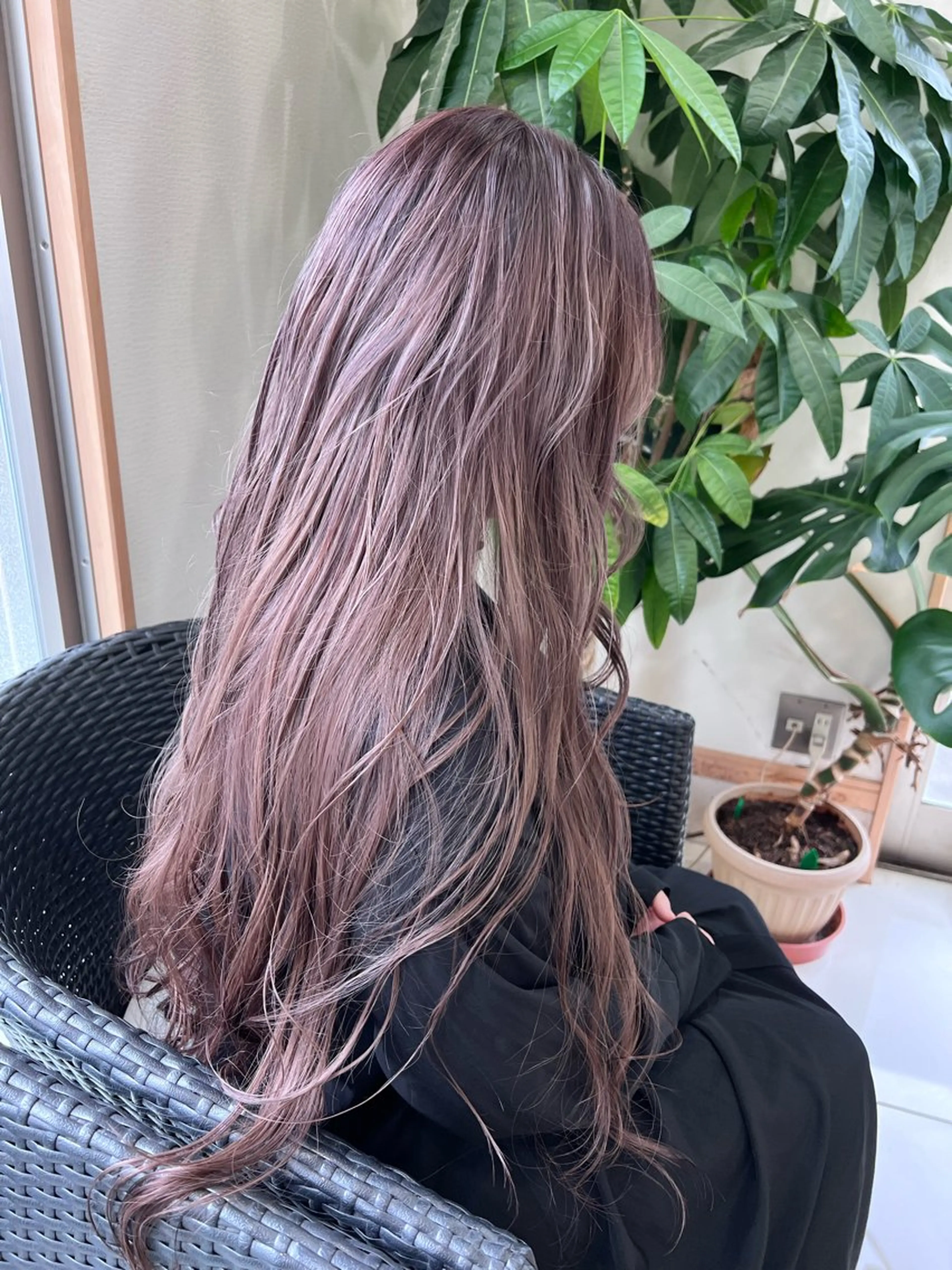 ロング カラー カット ヘアカラー ふなき あすかのヘアスタイル