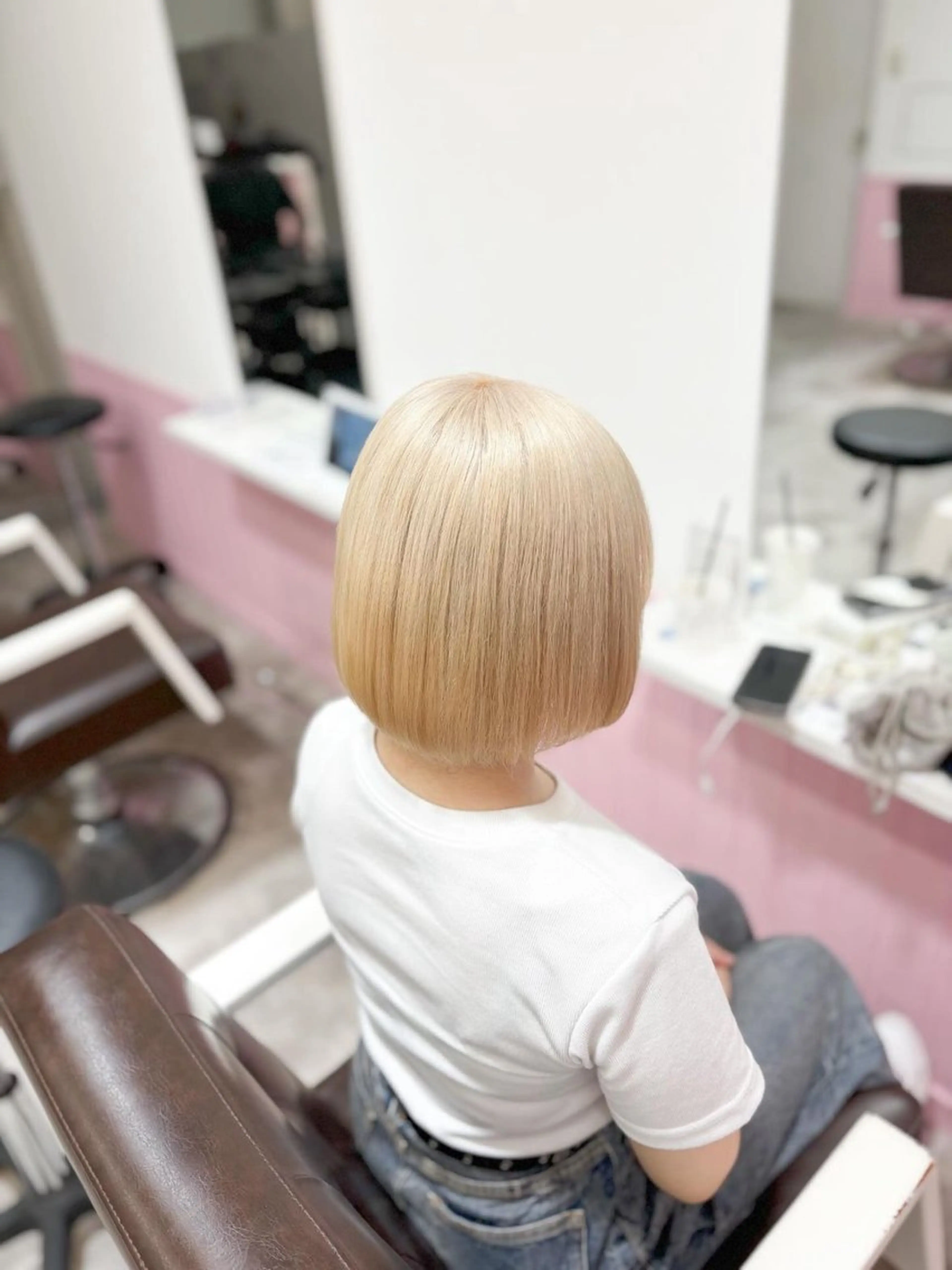 カラー ヘアアレンジ ヘアカラー トリートメント 艶髪ハイトーン/ ブロンド/Nagiのヘアスタイル