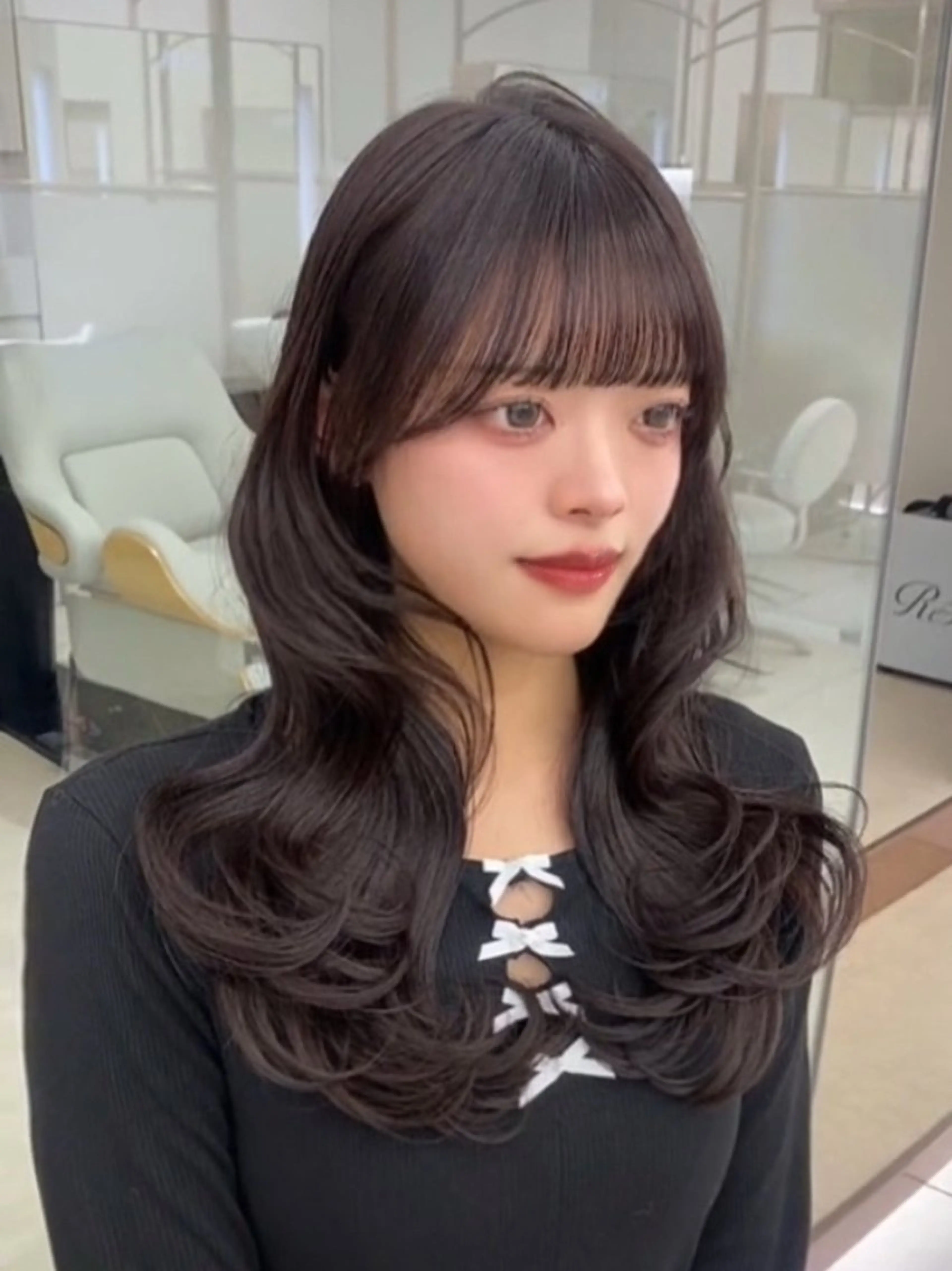 セミロング カラー 透明感カラー🫧銀座 sana໒꒱· ﾟのヘアスタイル