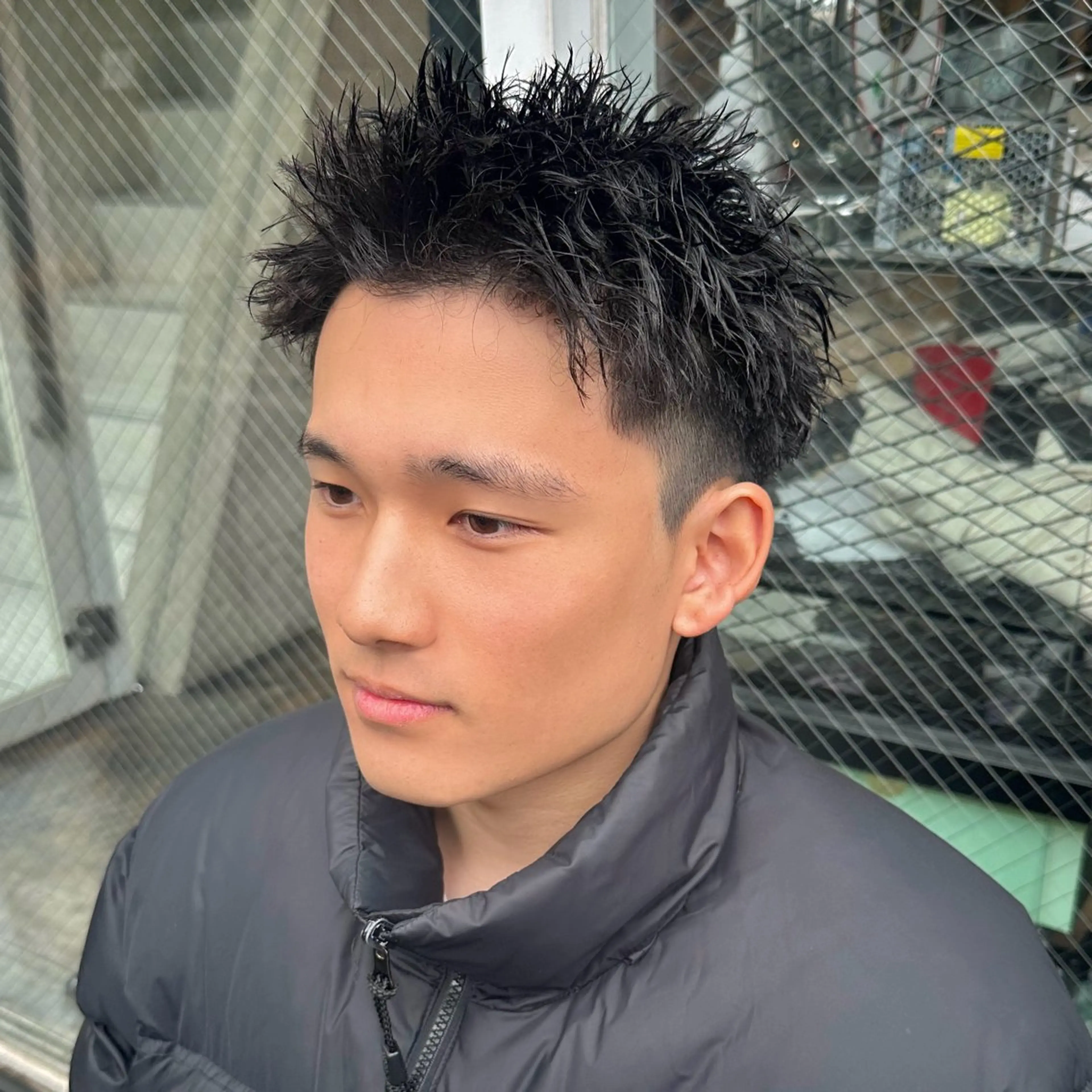 ショート パーマ メンズ メンズパーマ スパイキーショート メンズツイストパーマ ショートヘア ツイストパーマ カット パーマ トリートメント ツイスパ/メンズ パーマ/歩夢のヘアスタイル