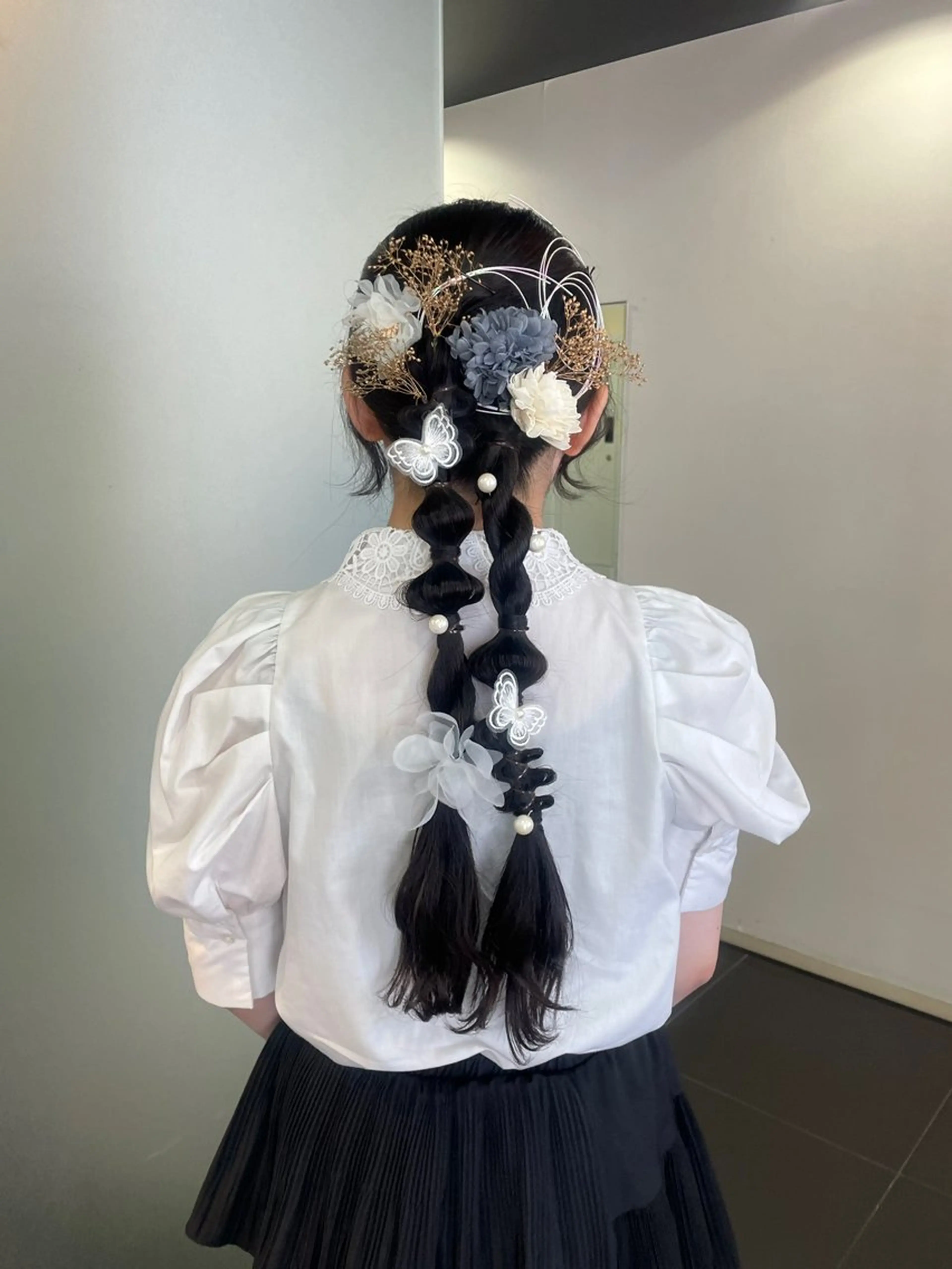 ヘアアレンジ 成人式 髪質改善/暗髪カラー ヘアアレンジ/ｽﾐﾚのヘアスタイル