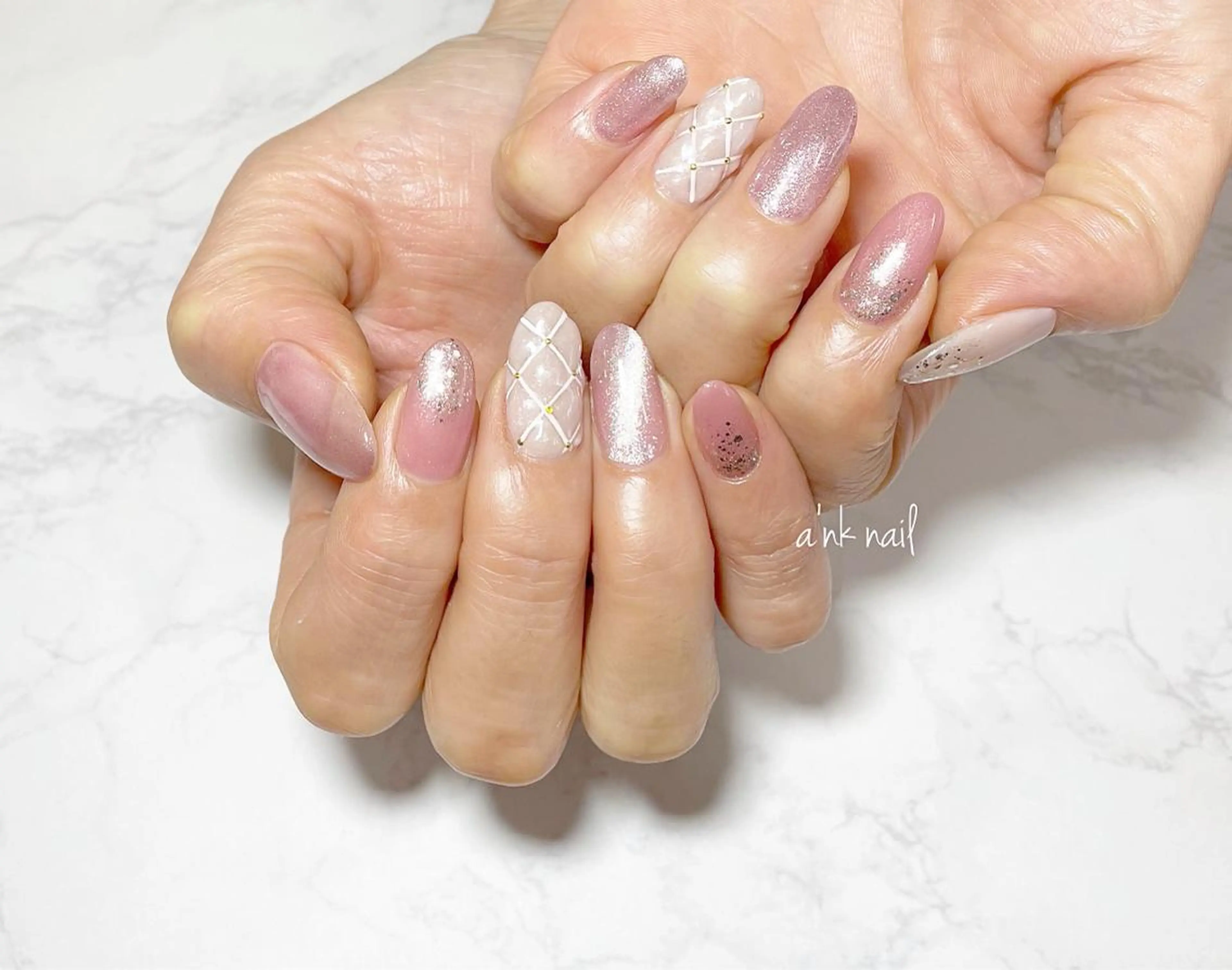 ネイル ピンク Sawamoto Akinaのネイルデザイン