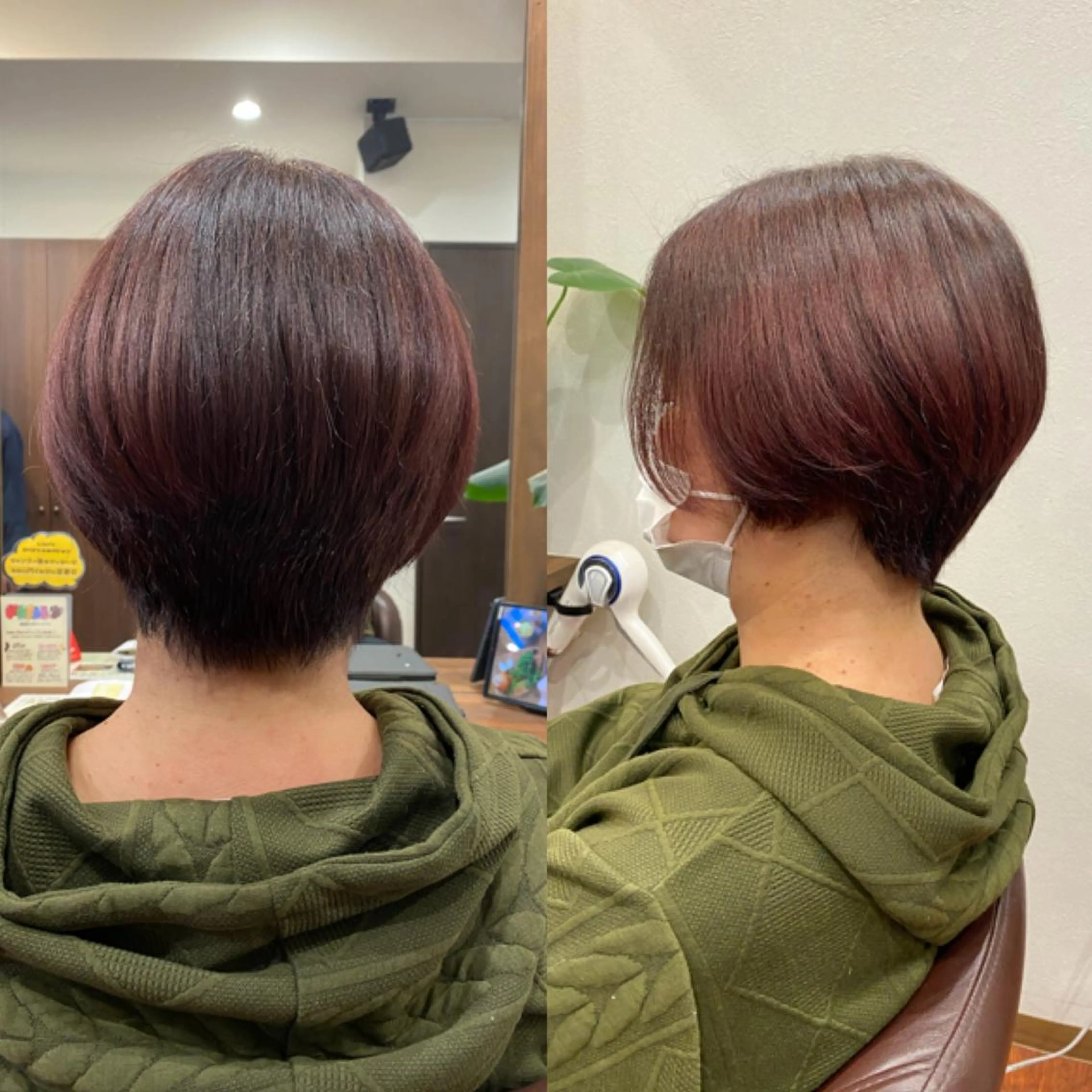 ショート カラー ブラウンカラー ピンクカラー ピンクブラウン Lien's所属・Lien's teraのヘアスタイル