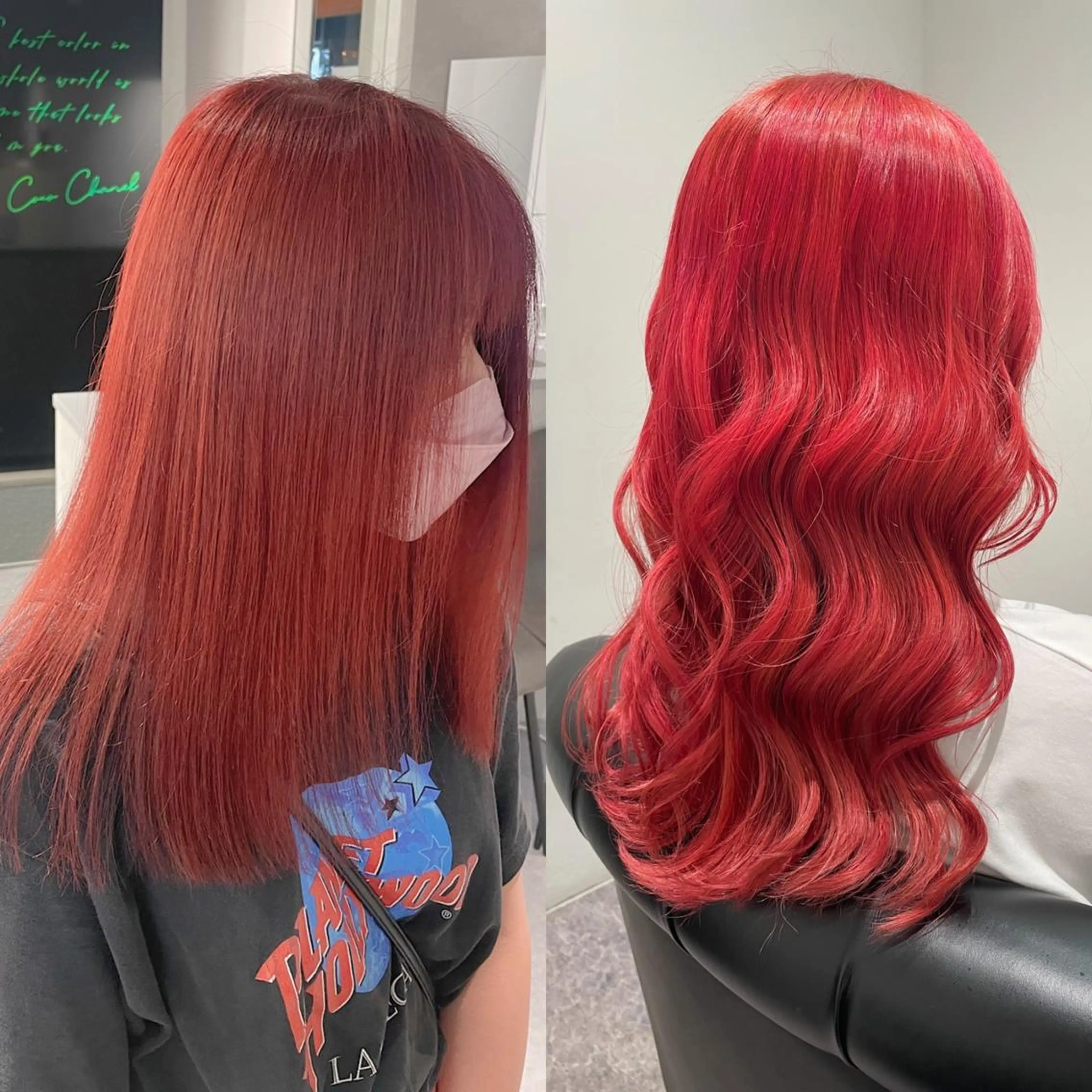 ミディアム カラー ミディアムパーマ アッシュ バレイヤージュ ベージュカラー 黒髪 ikuma/ ミルクティーのヘアスタイル