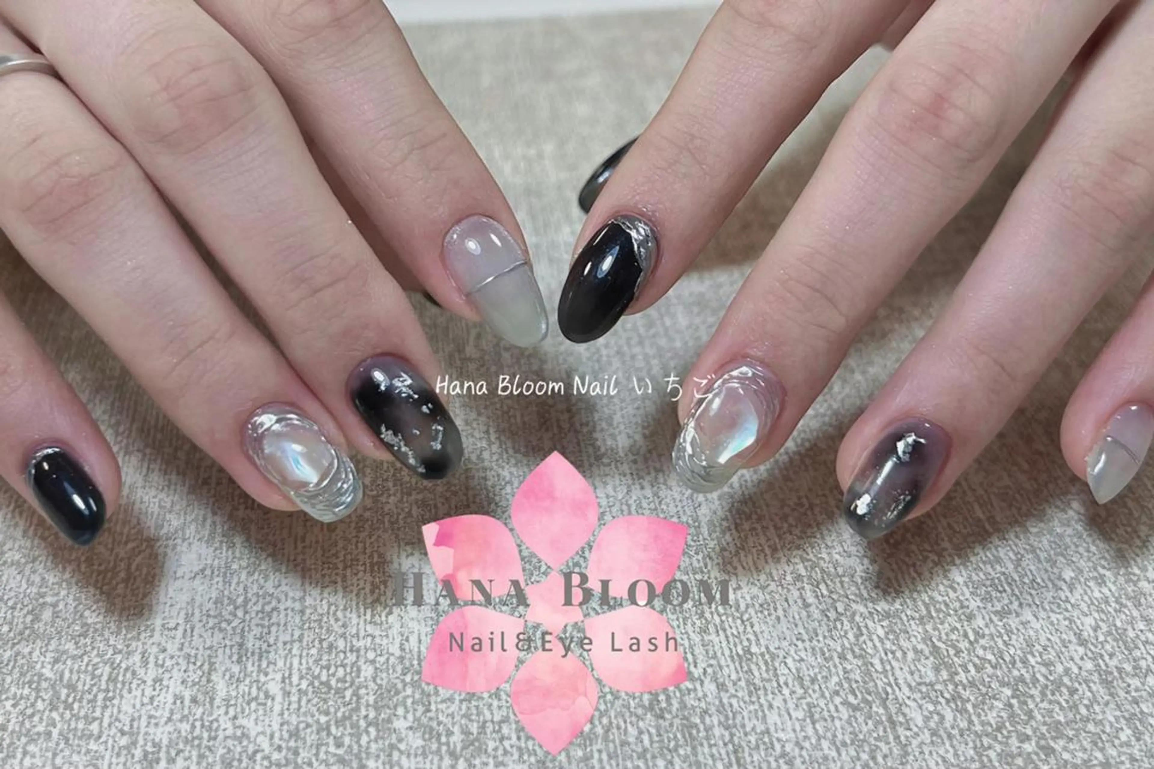 ネイル 長さ出し フレンチネイル ジェルネイル マグネットネイル ミラーネイル ハンドネイル ハンドケア Hana Bloom Nail 渋谷道玄坂のネイルデザイン