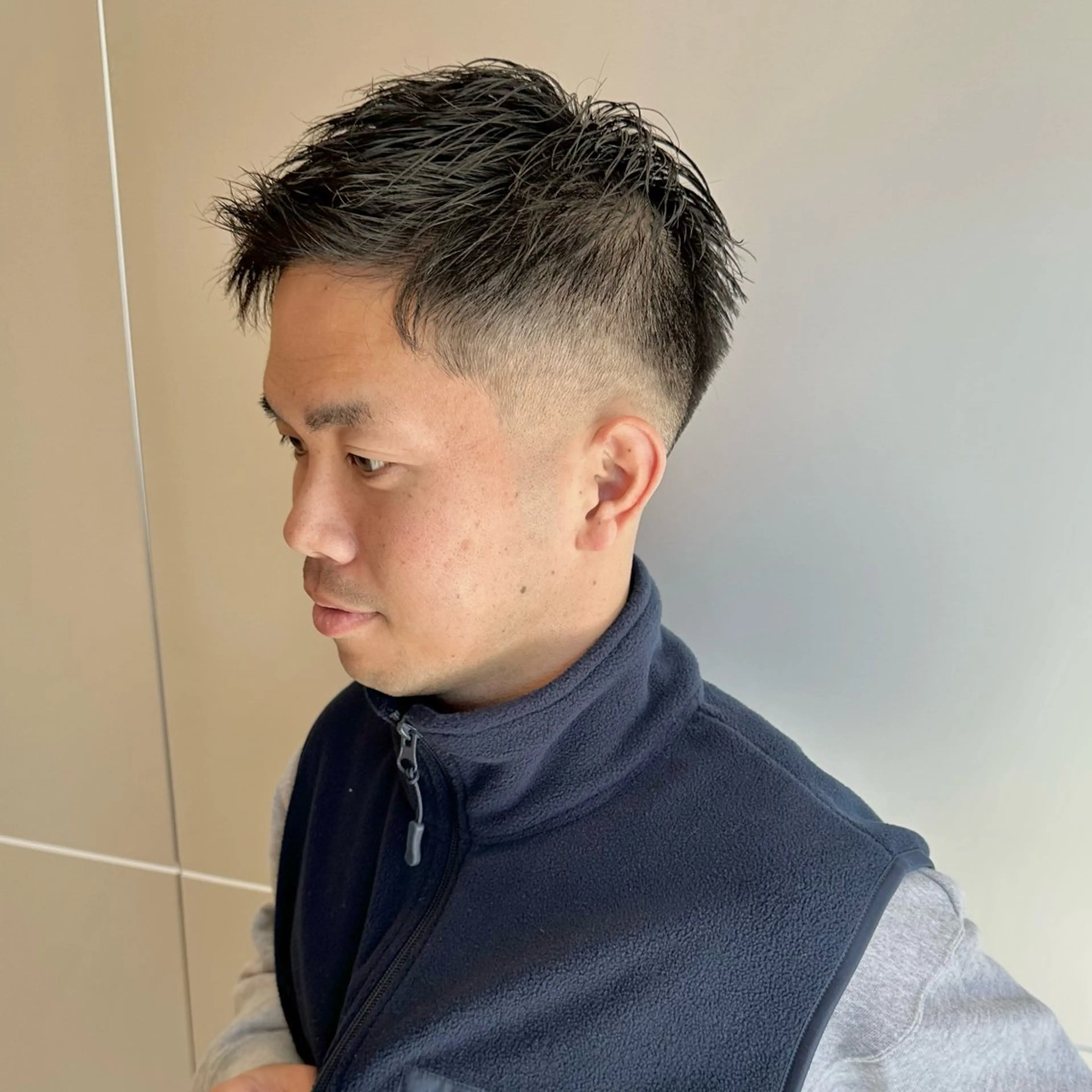 ショート メンズ フェードカット スキンフェード メンズパーマ達人/ フェード/イツキのヘアスタイル