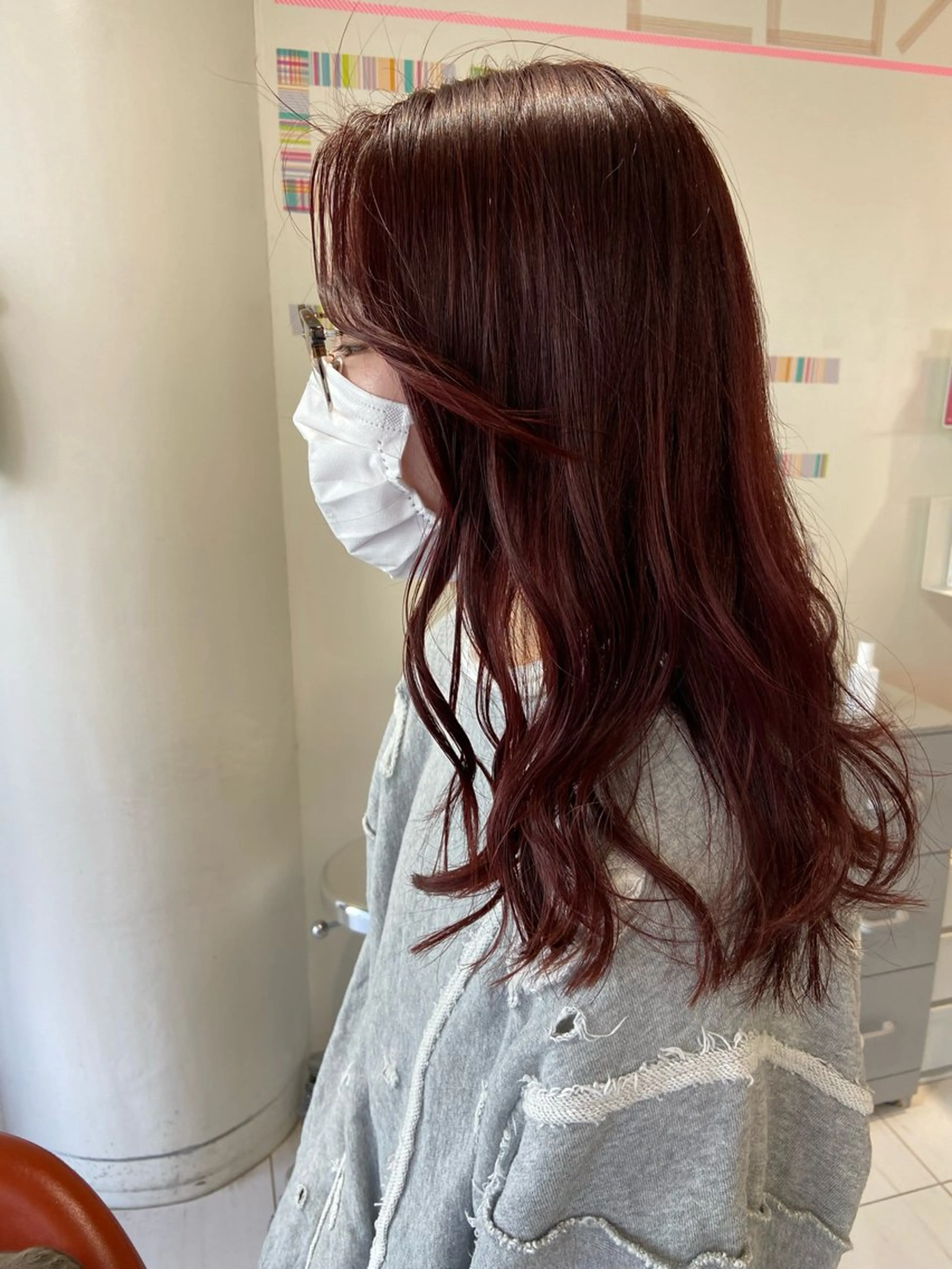 ロング カラー ブリーチ ブリーチなしカラー ピンクカラー カット ヘアカラー STELLA hair design salon所属・浅野 匠のヘアスタイル