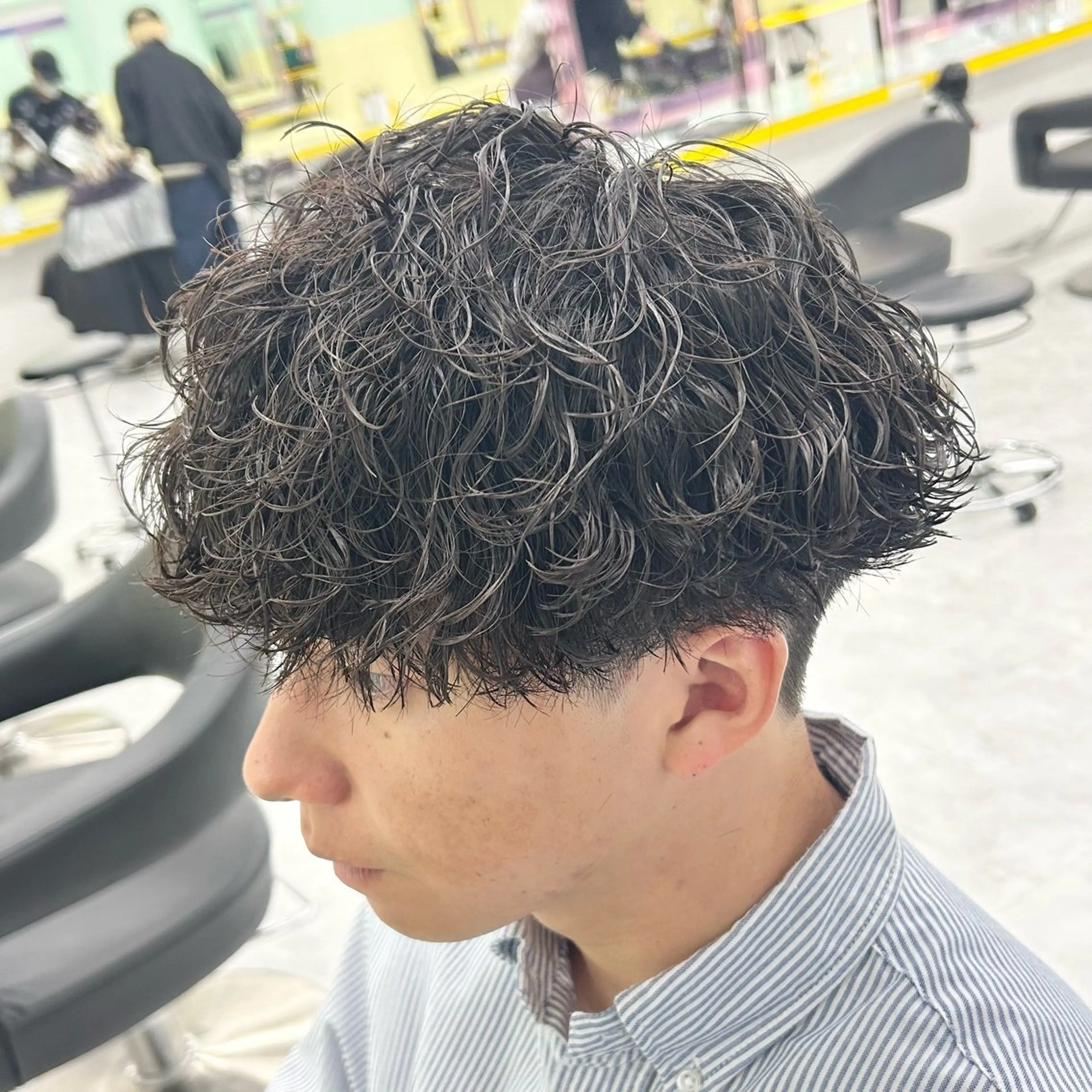 ショート カラー パーマ メンズ カット パーマ 韓国レイヤーカット /REIのヘアスタイル