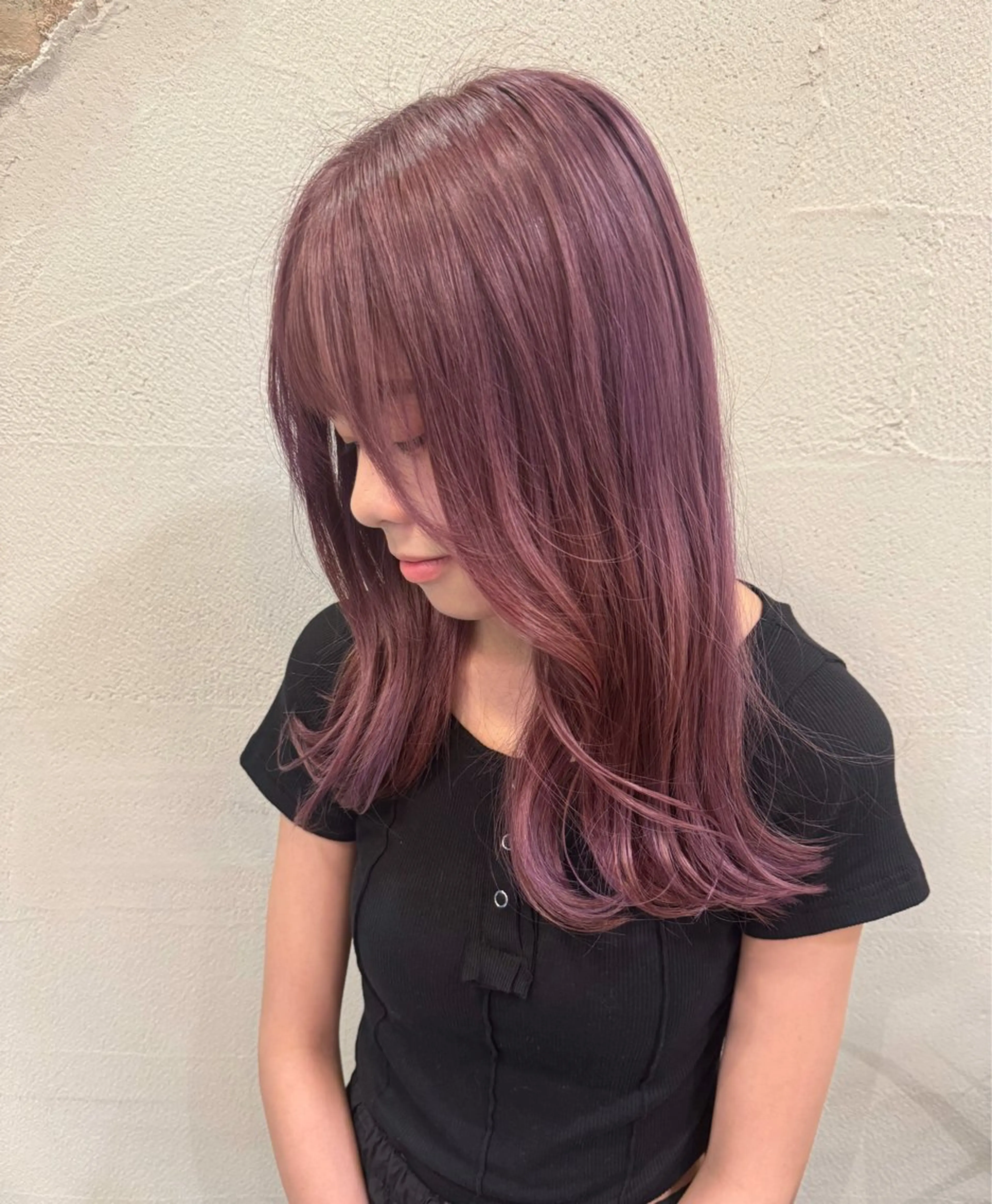 ロング カラー 韓国風🇰🇷レイヤ ーKEI🇰🇷のヘアスタイル