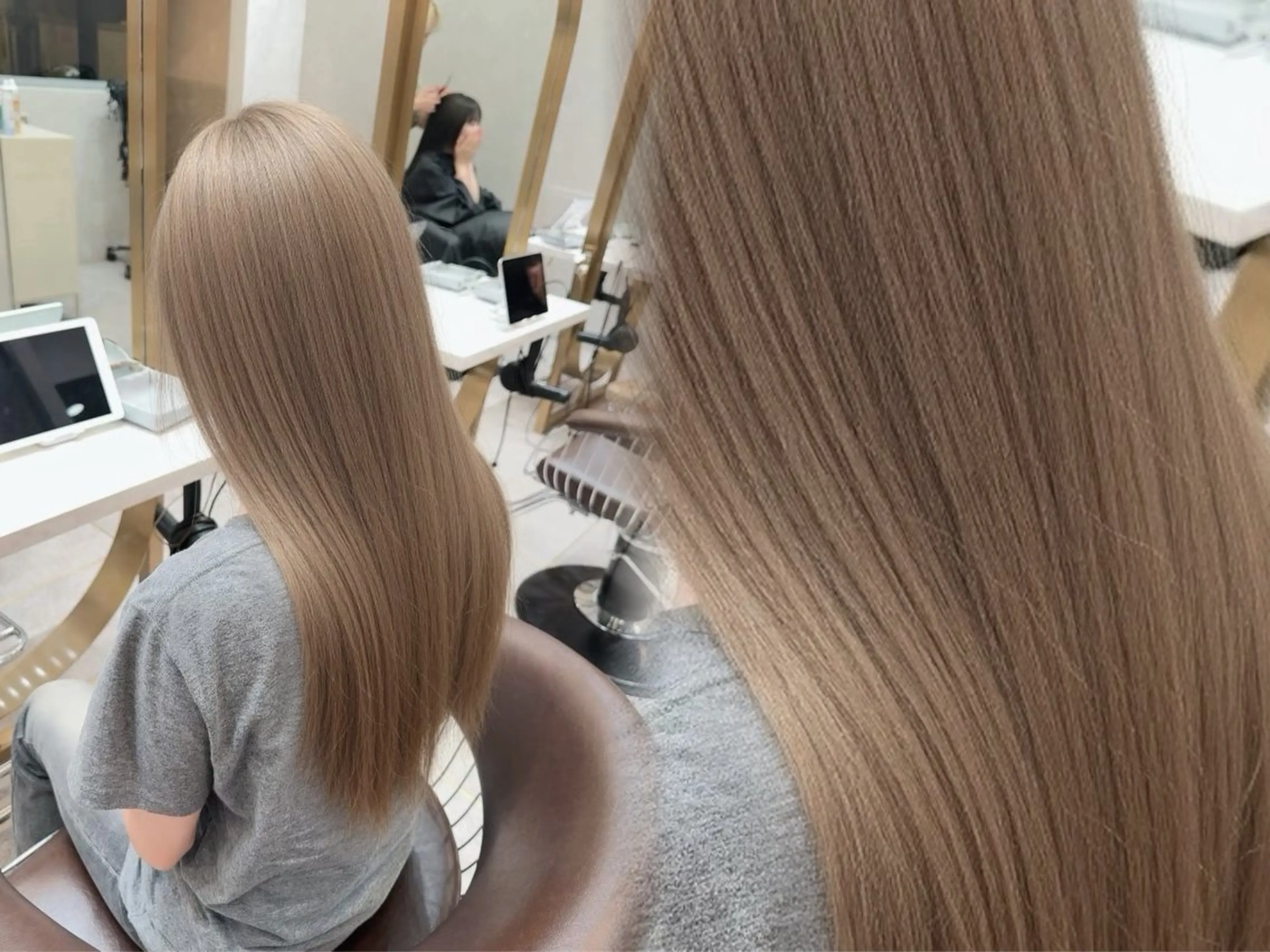 ロング カラー ハイトーンカラー ヘアカラー トリートメント ハセ/ブリーチ / lond uluのヘアスタイル