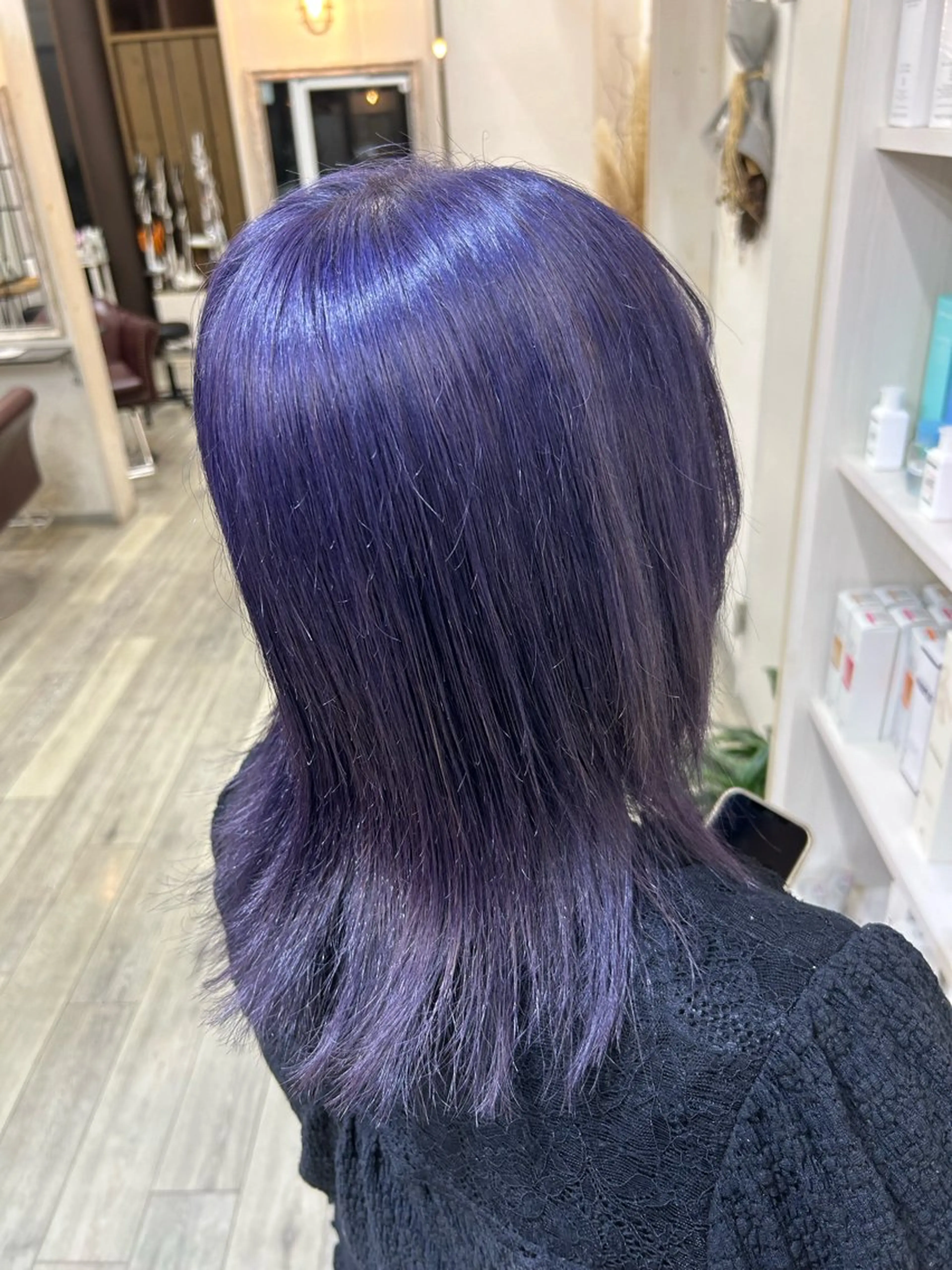 ミディアム カラー ブリーチ ラベンダーカラー GRACE hair designing(グレイスヘアデザイニング)所属・大竹里旺 カットモデル募集中のヘアスタイル