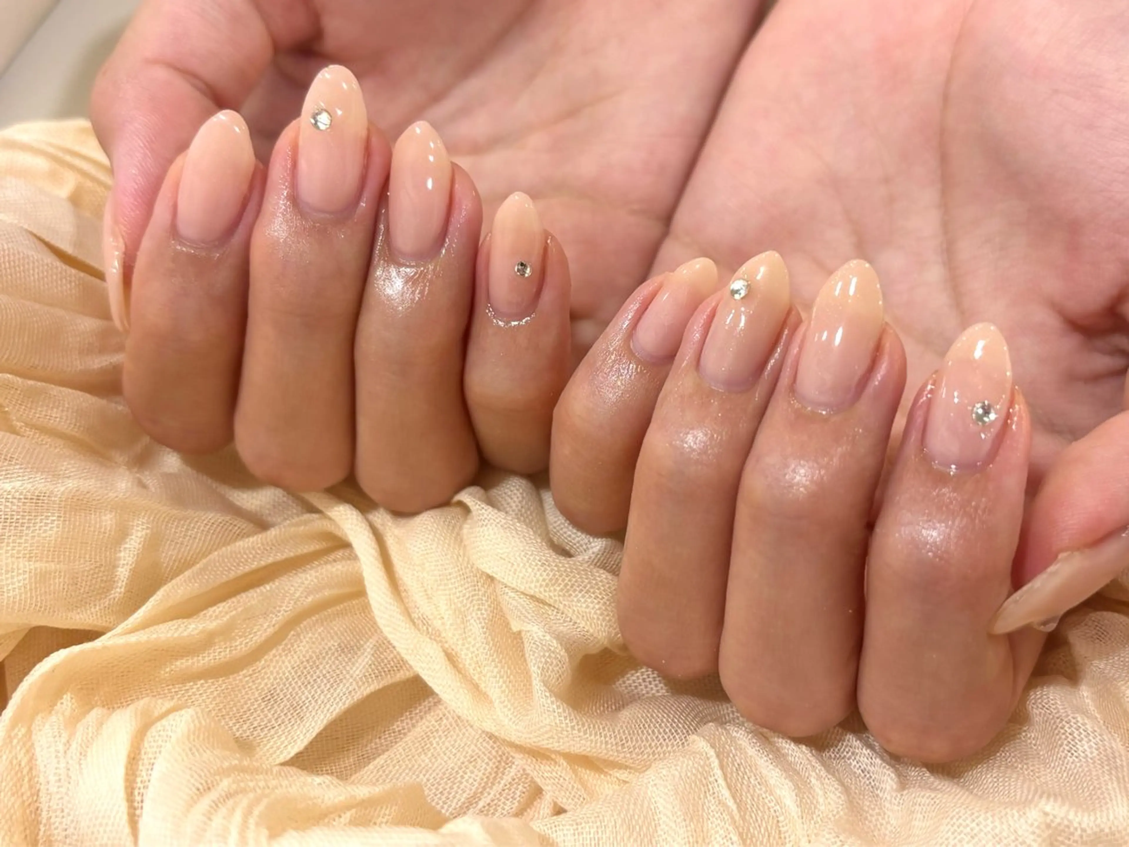 ネイル ジェルネイル オフィスネイル パラジェル シンプルネイル ハンドネイル Lino中目黒 🎀 パラジェルのネイルデザイン