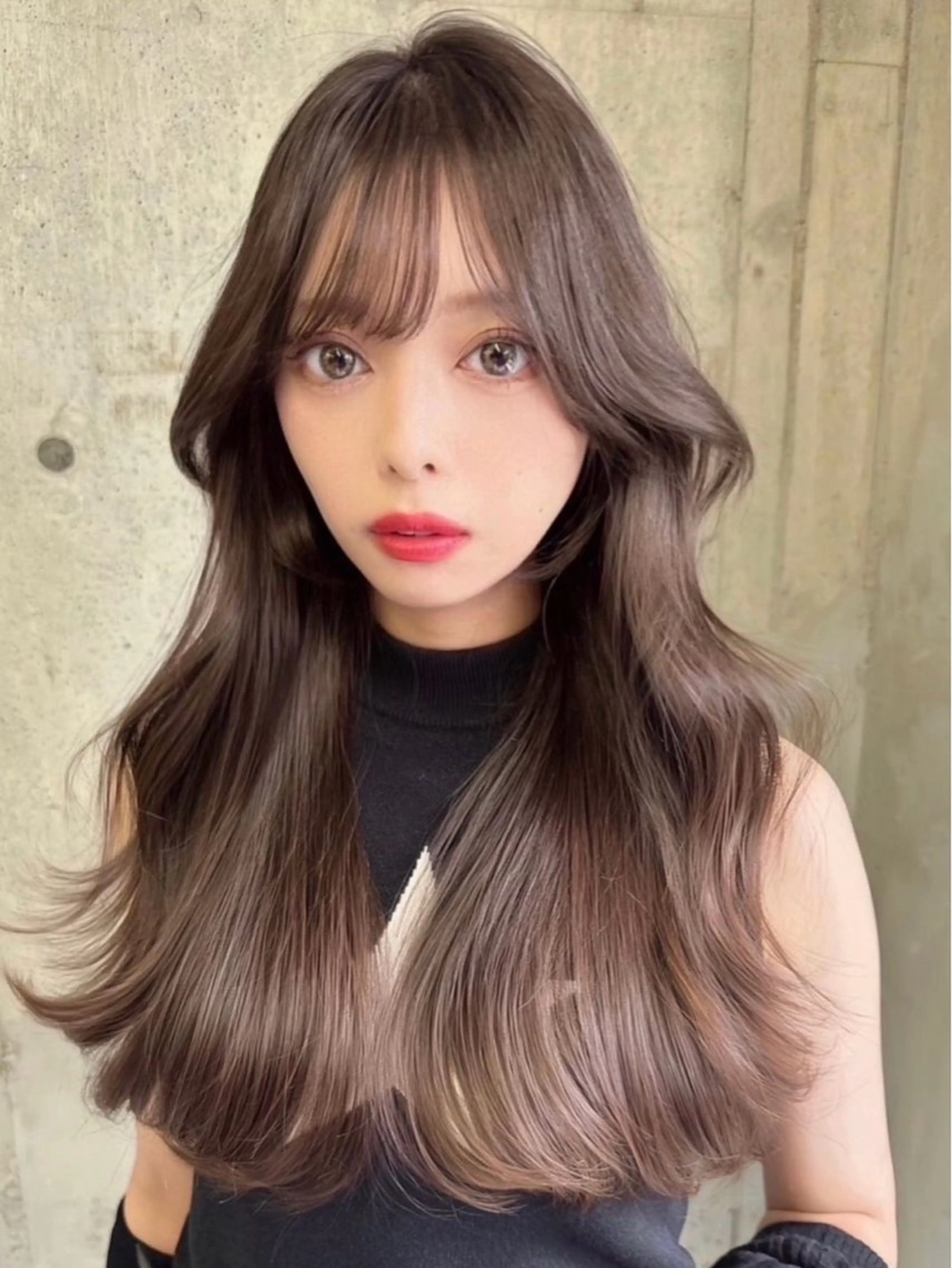 ロング カット ヘアカラー トリートメント 佐京春奈/縮毛矯正 髪質改善/美髪カラーのヘアスタイル