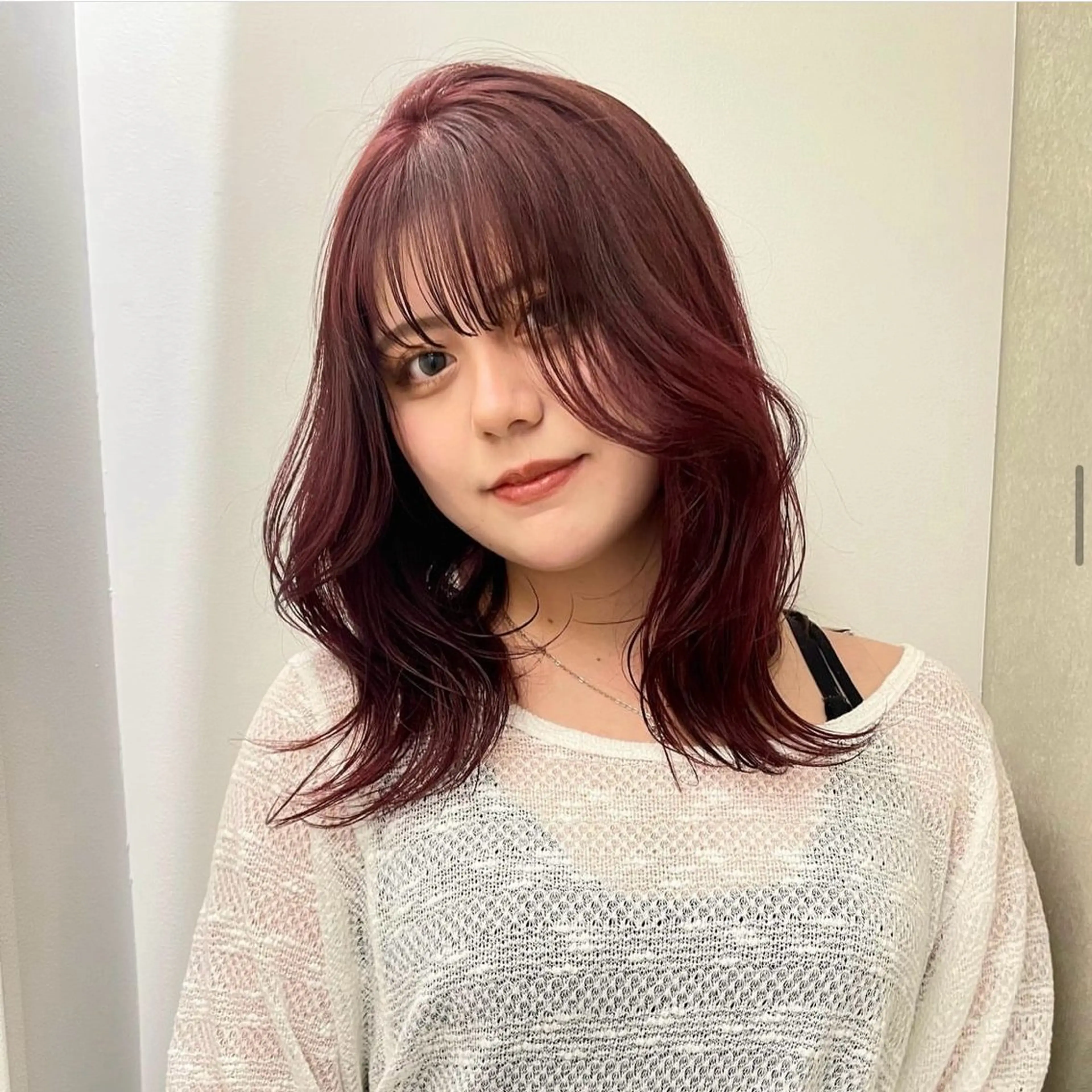 ミディアム カラー ヘアカラー トリートメント ハイトーン/レイヤー nail 百咲💌のヘアスタイル