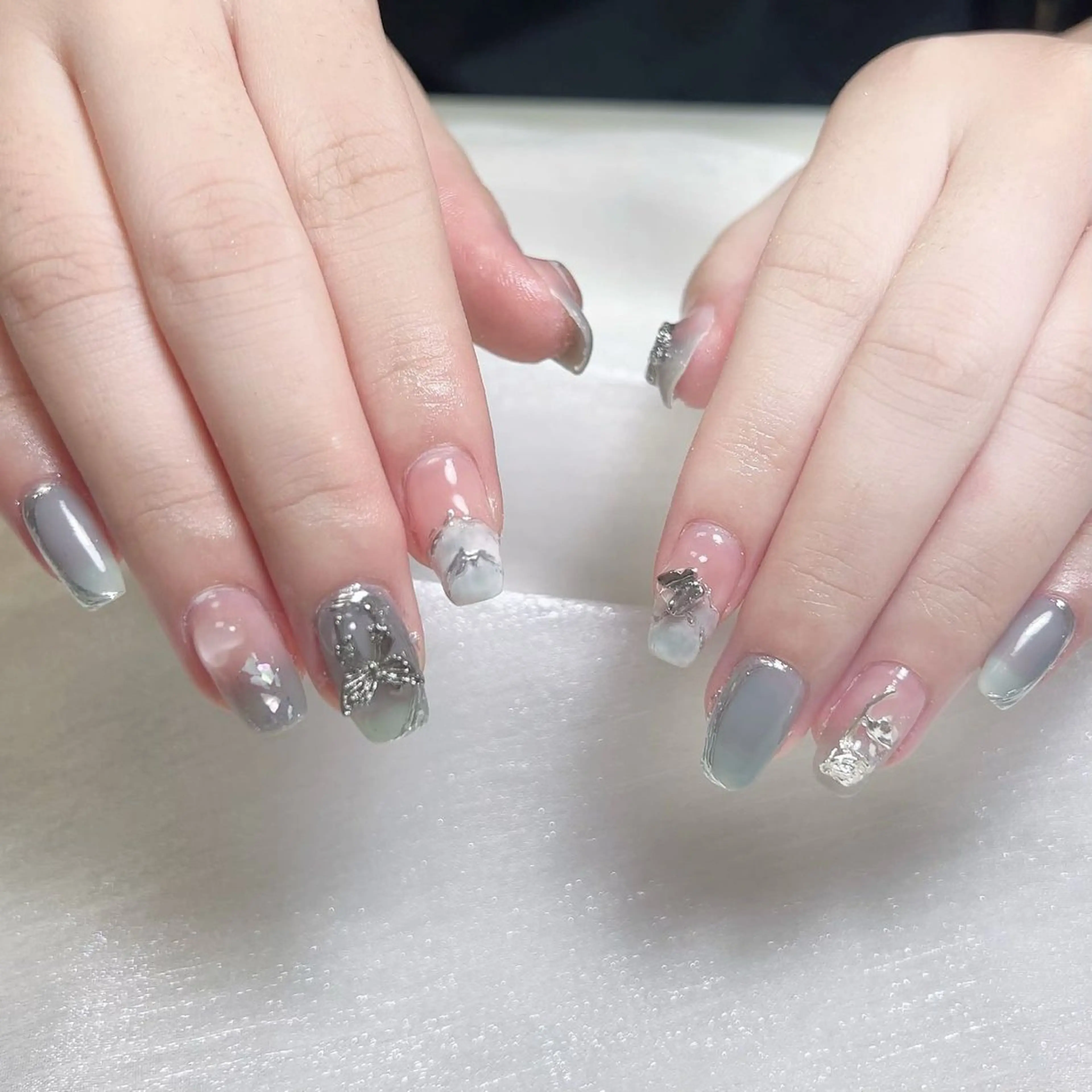 メンズ ネイル 持ち込み ハンドネイル Nail salon 木にいるのネイルデザイン