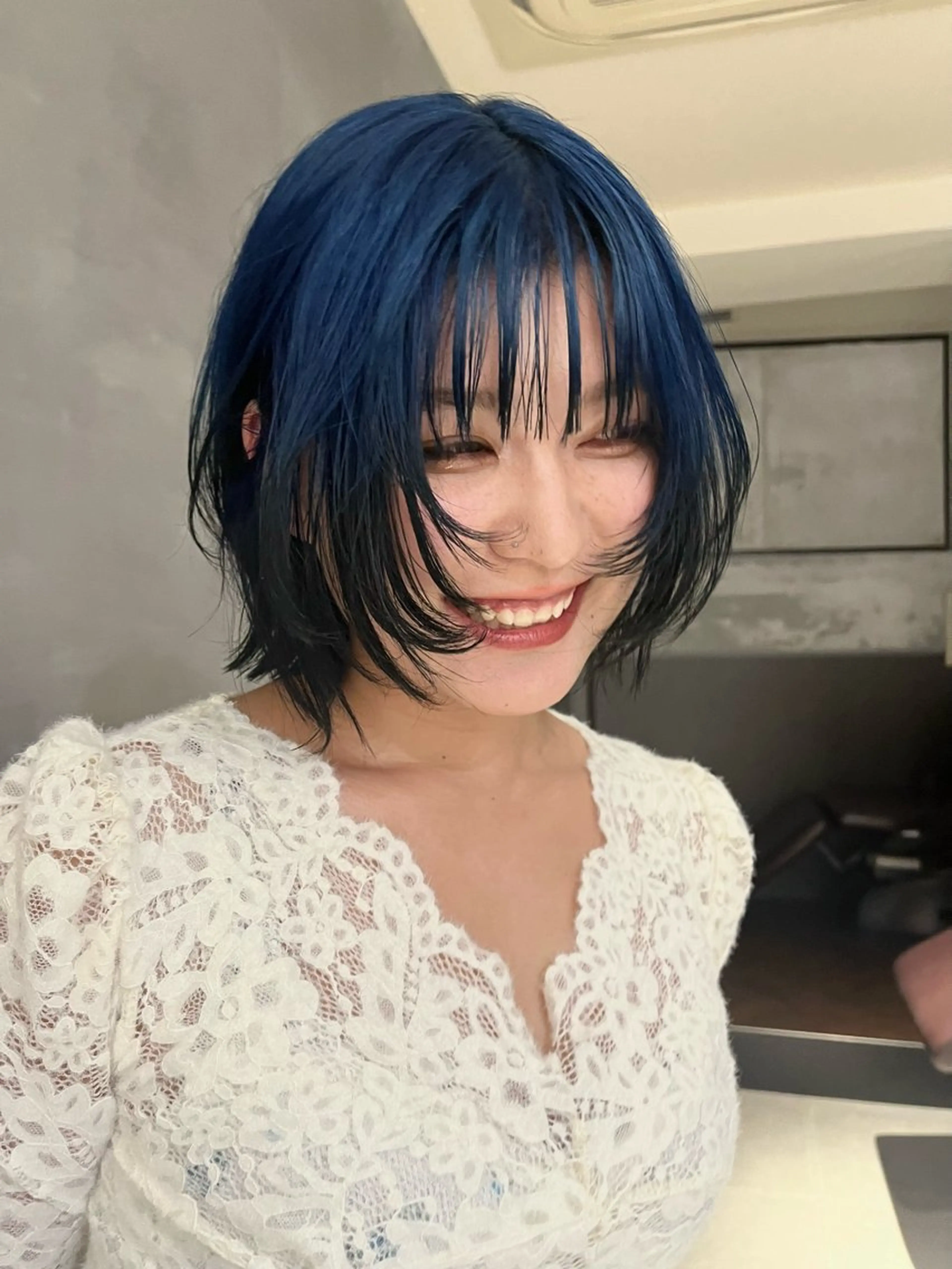 ミディアム カラー カット ヘアカラー トリートメント 田中 里奈のヘアスタイル