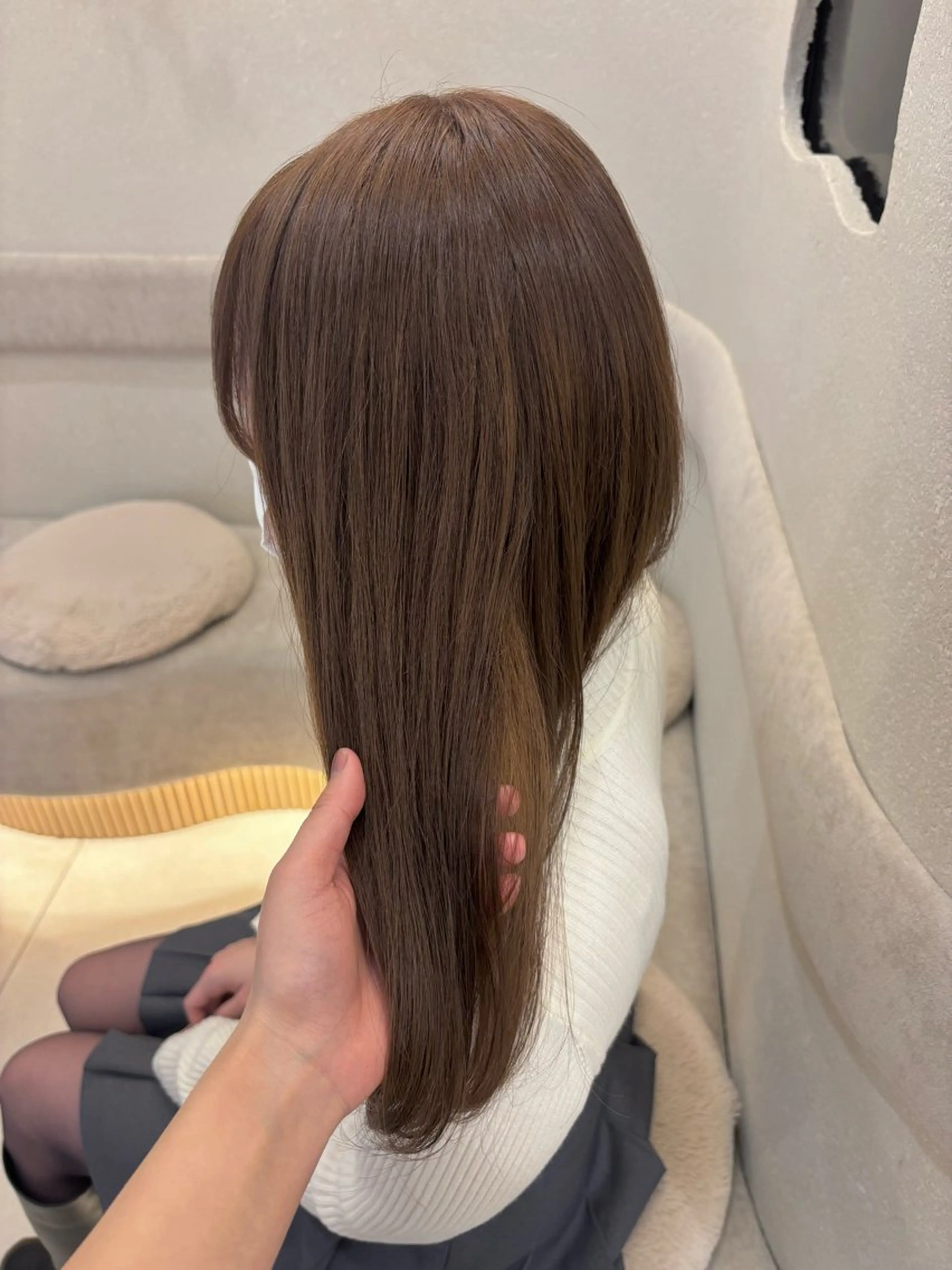 セミロング カラー カット ヘアカラー 梅田美容室 山崎海波のヘアスタイル