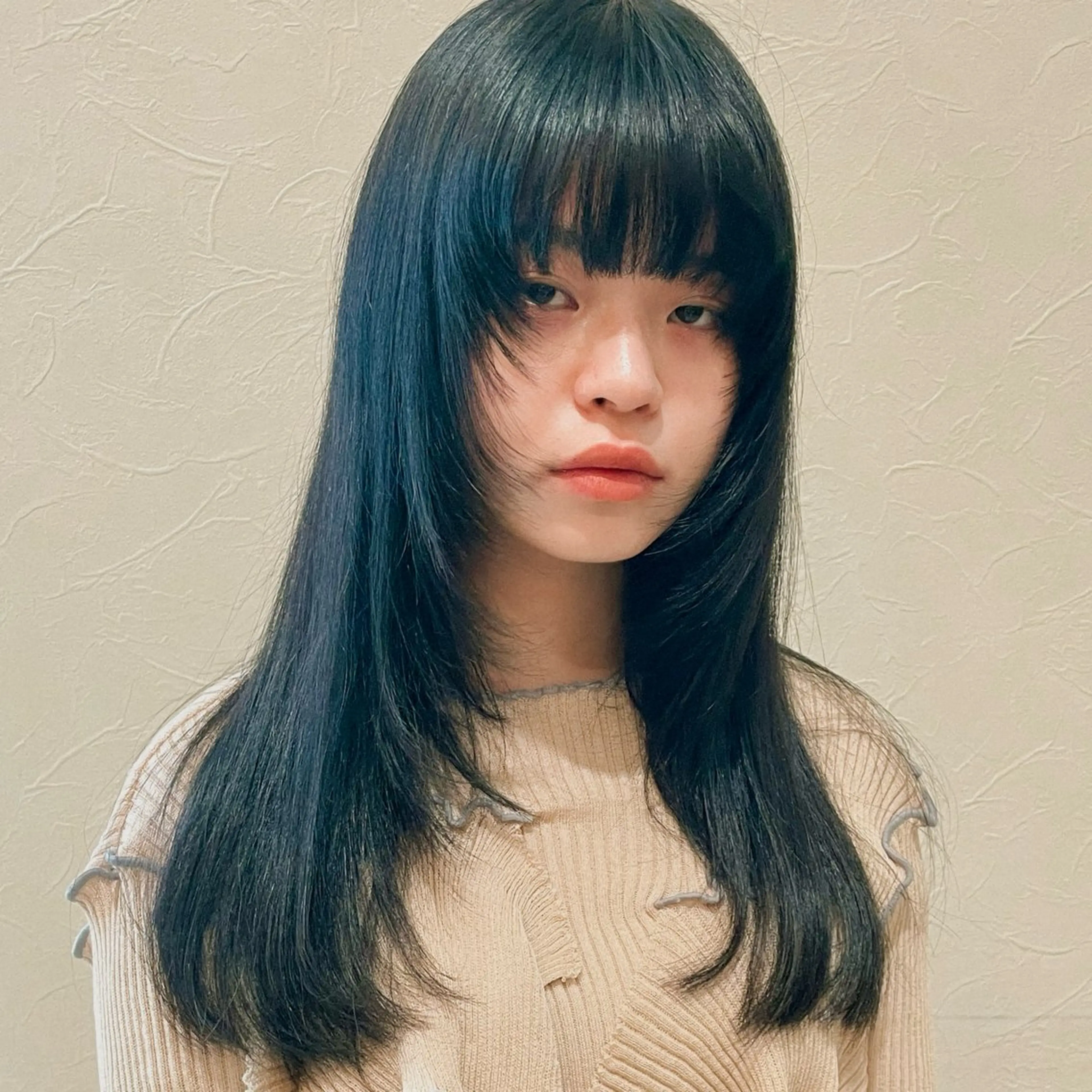 セミロング 顔周りカット レイヤーカット カット トリートメント 髪質改善/熊川愛理 🪽【KINI】のヘアスタイル