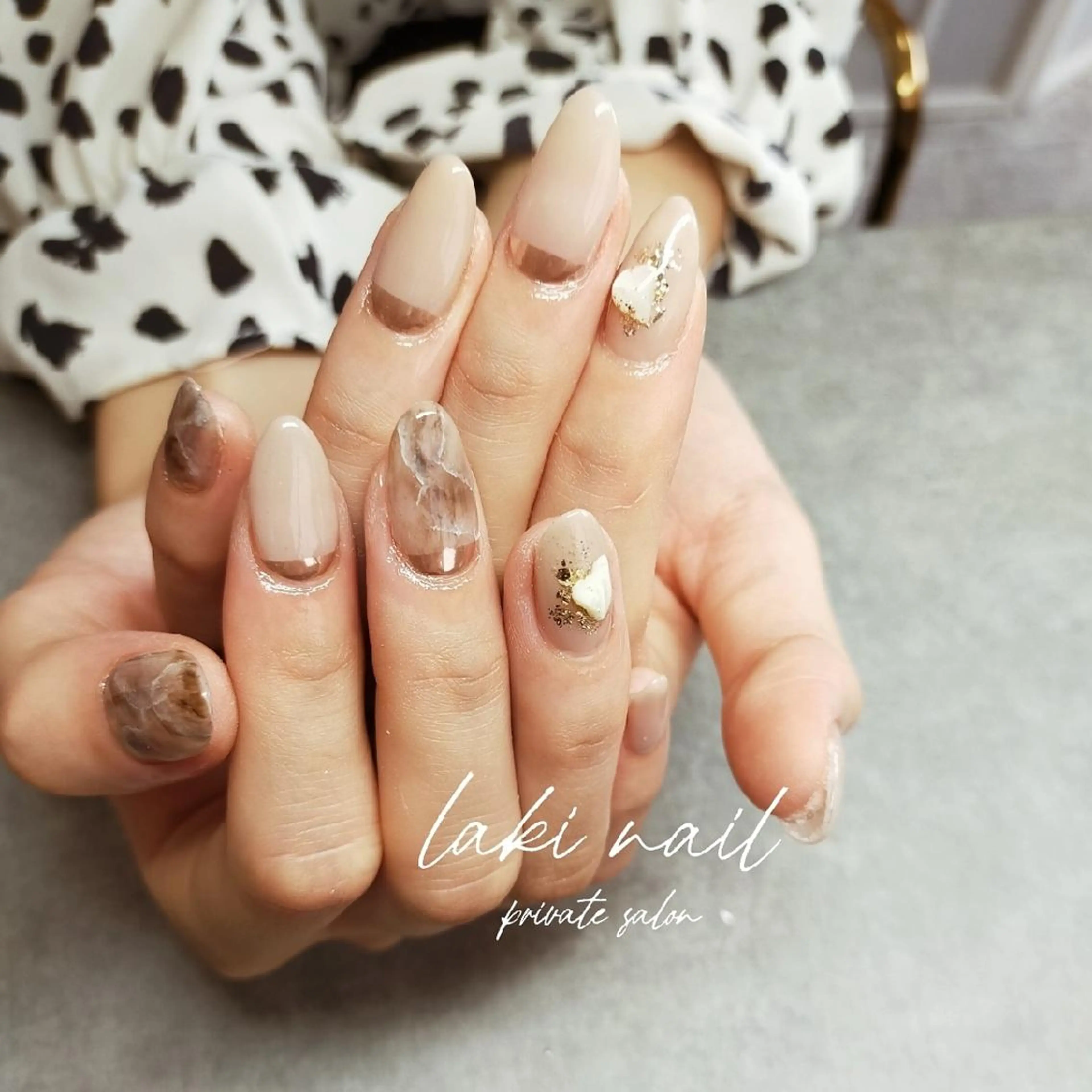 ネイル フレンチネイル ミラーネイル ニュアンスネイル ハンドネイル by lakiのネイルデザイン