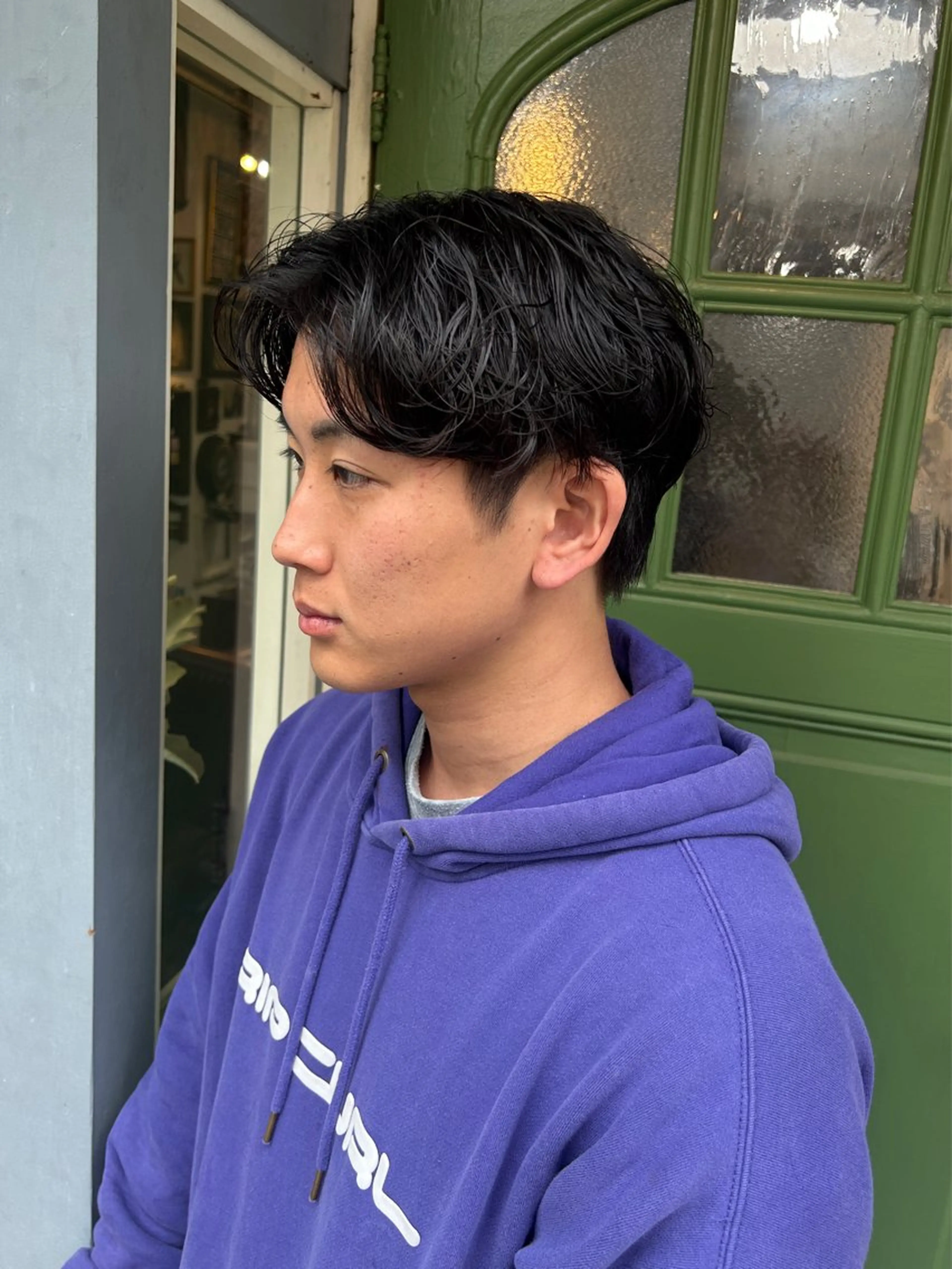 ショート パーマ メンズ カット パーマ 清水千優/パーマ/透 明感カラー/メンズのヘアスタイル