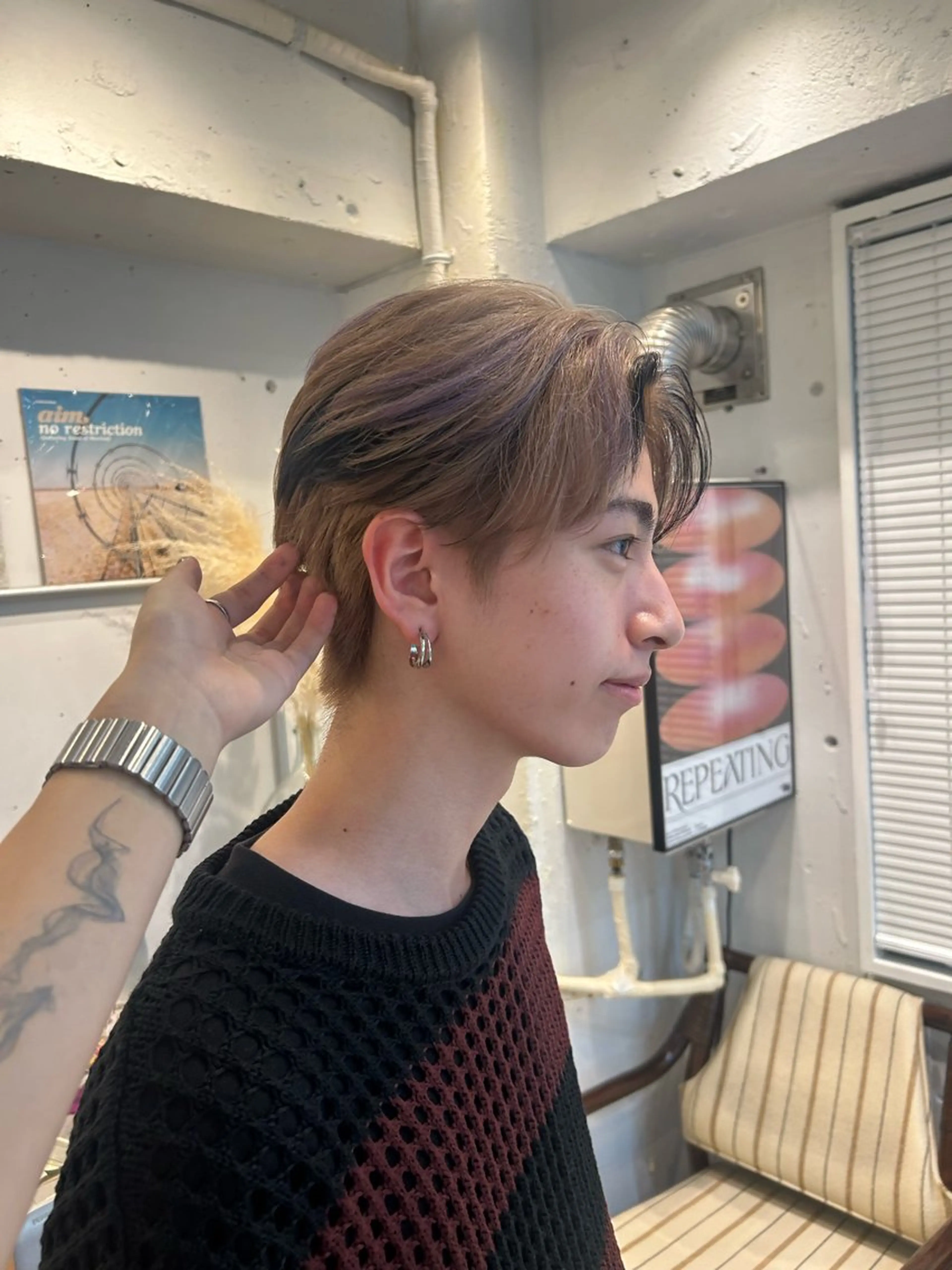 ショート 綺星 ハイトーン/デザインのヘアスタイル