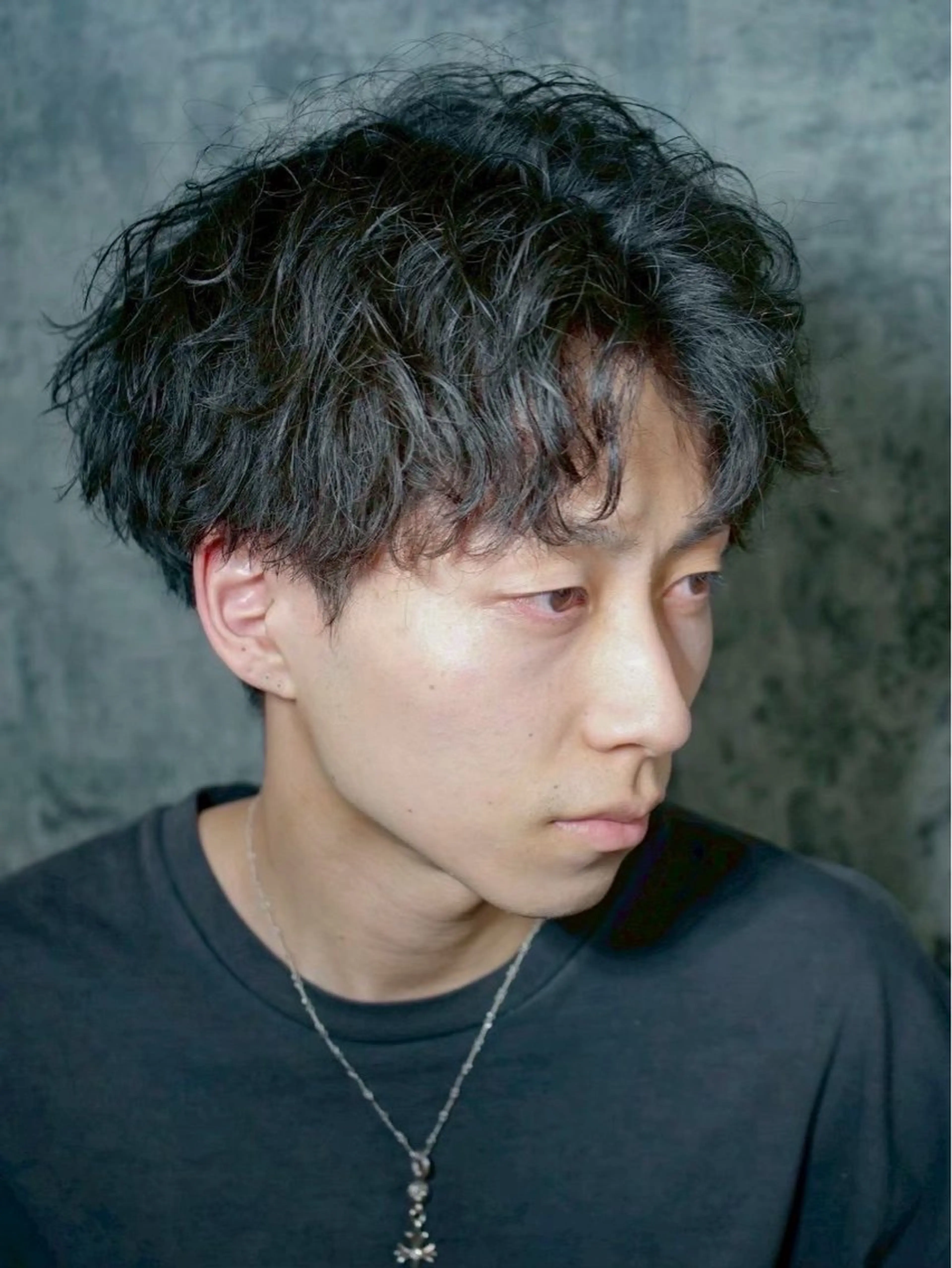 ミディアム ミディアムパーマ 佐々木 開のヘアスタイル