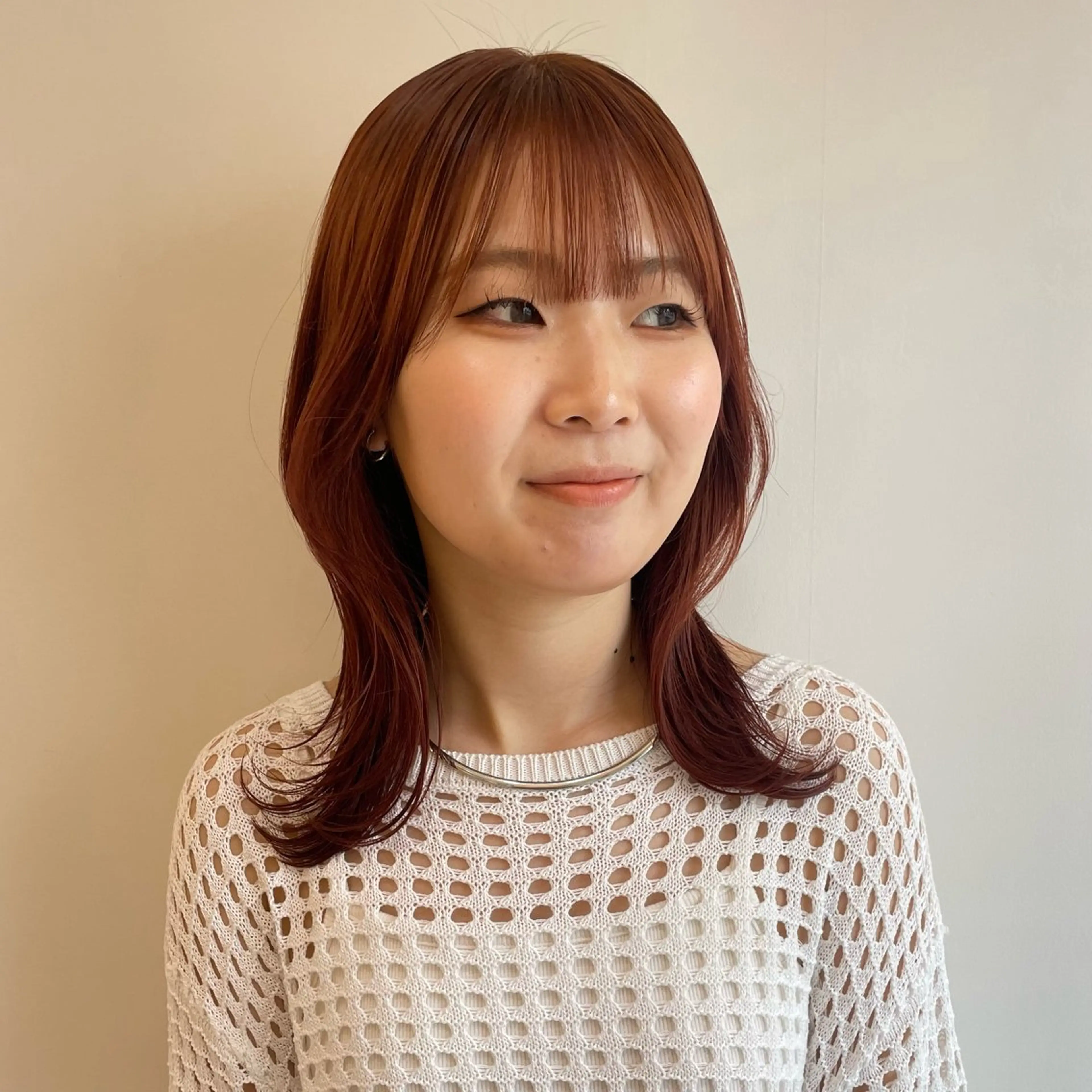 セミロング カラー 田口 花葉のヘアスタイル