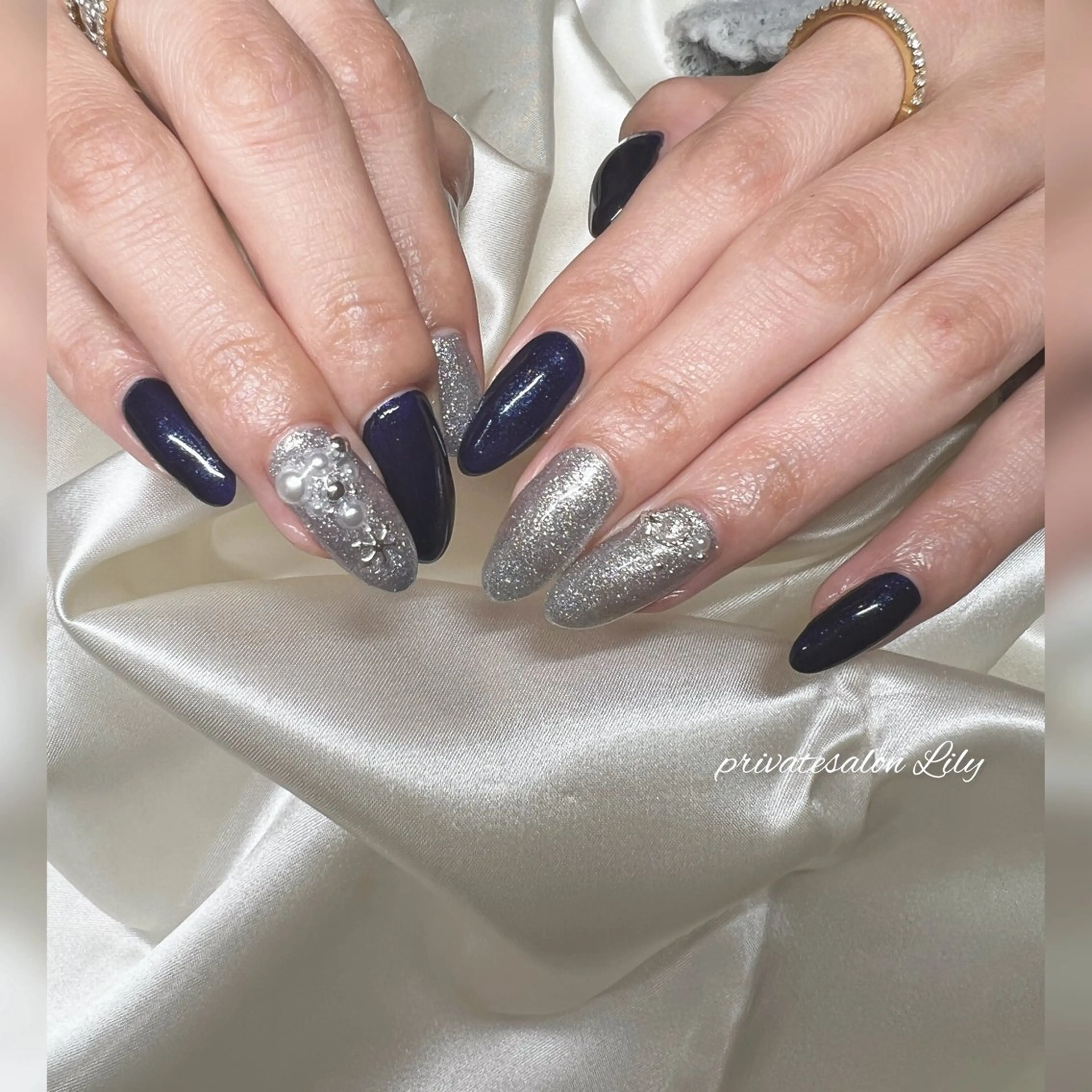 ネイル 冬ネイル クリスマス ハンドネイル salon Lilyのネイルデザイン