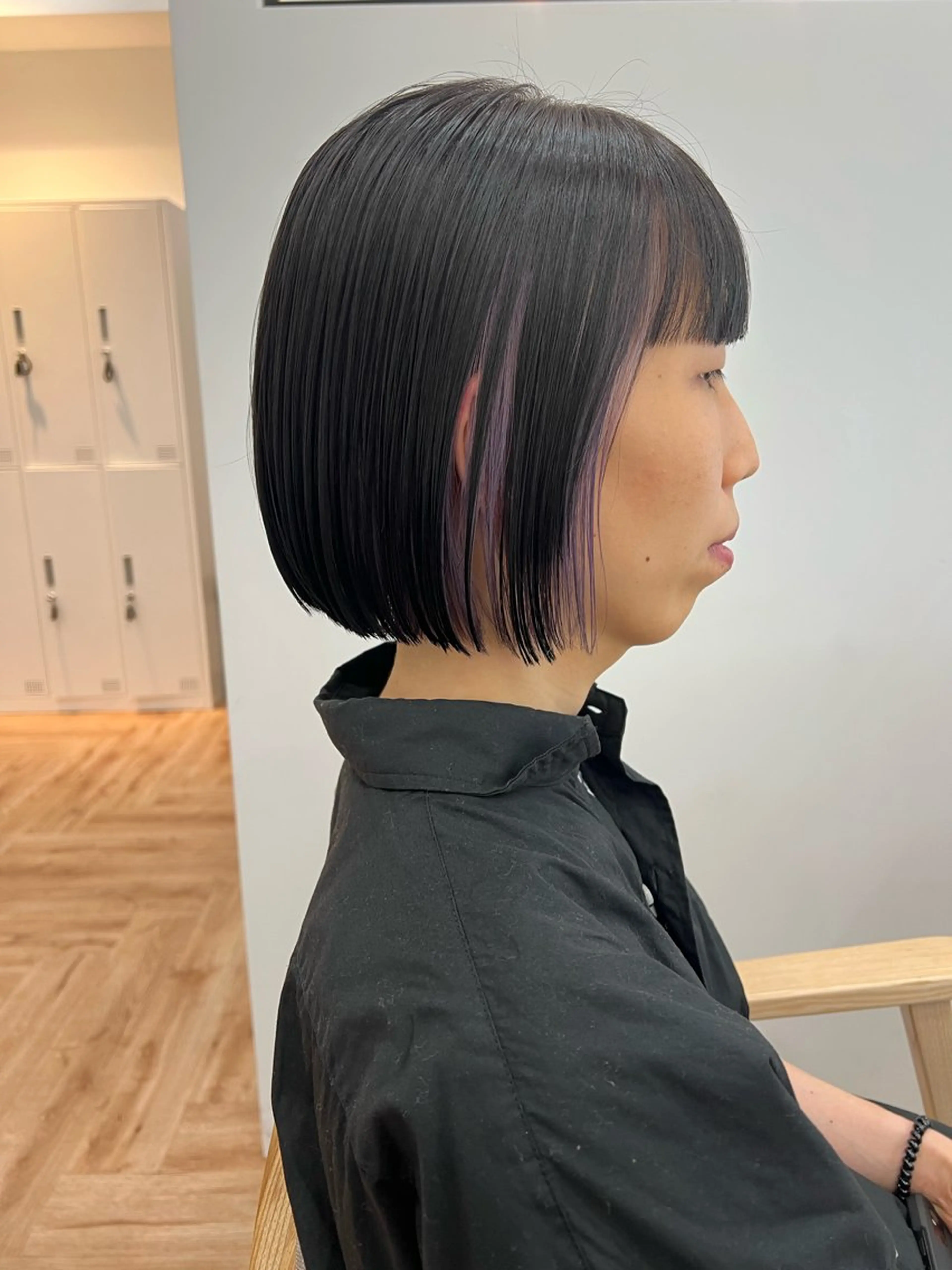 ショート カラー カット ヘアカラー トリートメント サナ🌱 切りっぱなしボブのヘアスタイル