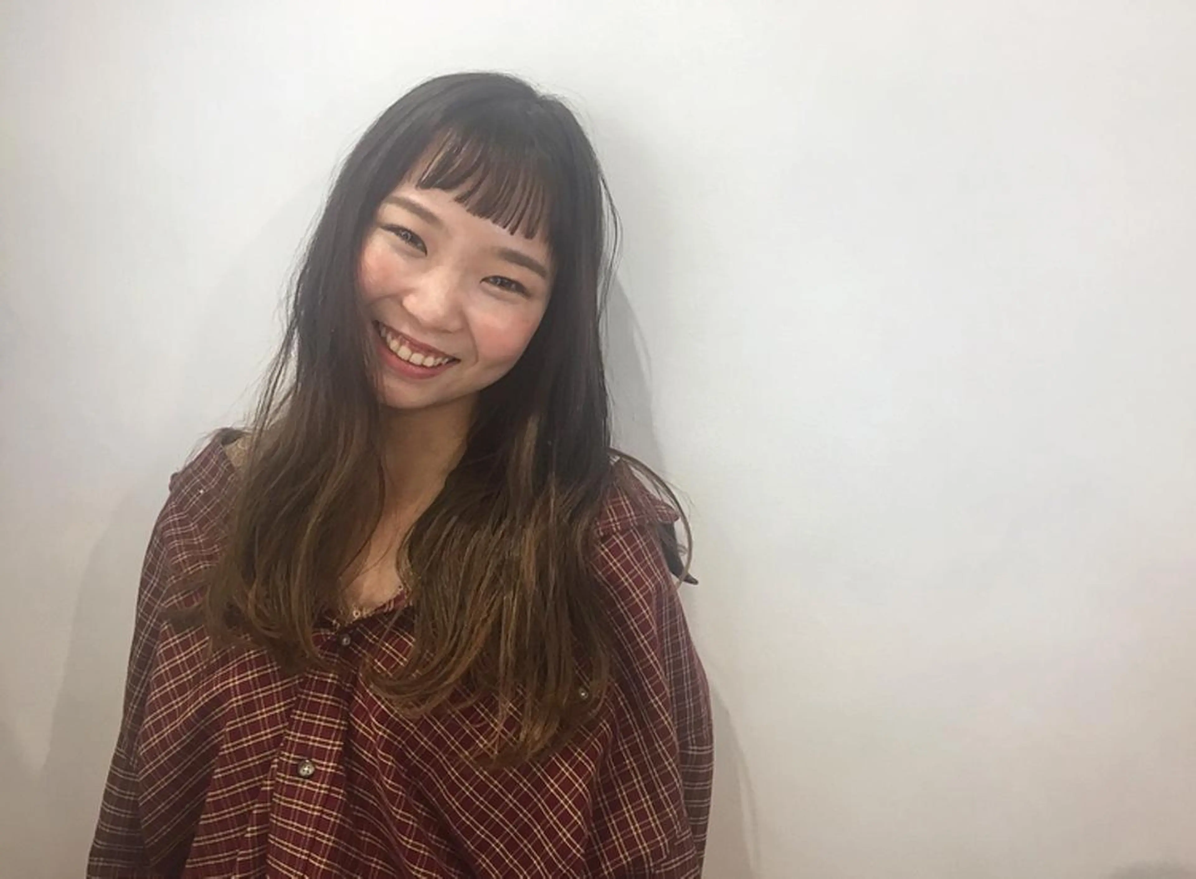 ロング カラー ブリーチ ヘアカラー トリートメント たかいわ みきのヘアスタイル