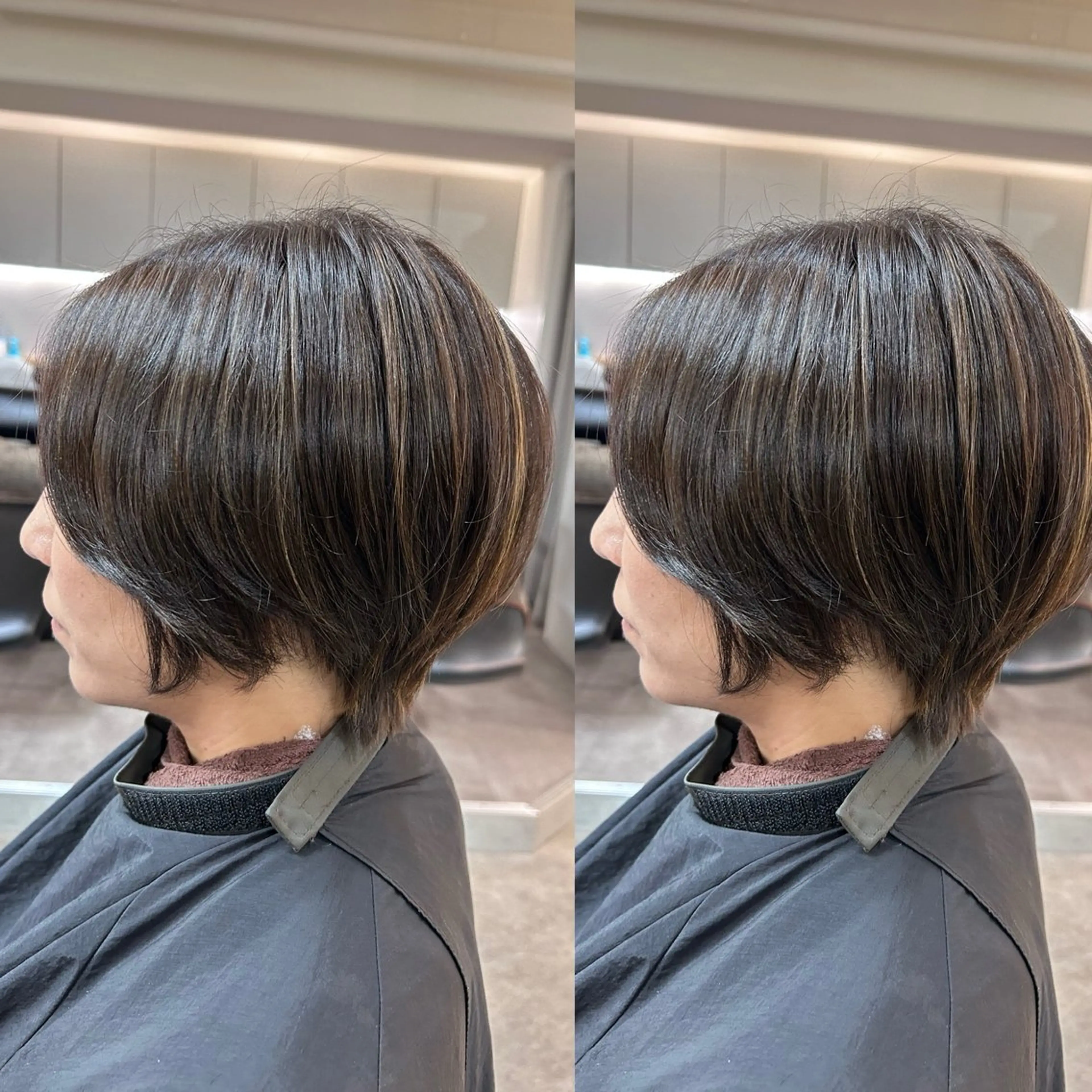 ショート カラー ヘアカラー HAIR&MAKE.sia所属・心斎橋ボブ 好原良真のヘアスタイル