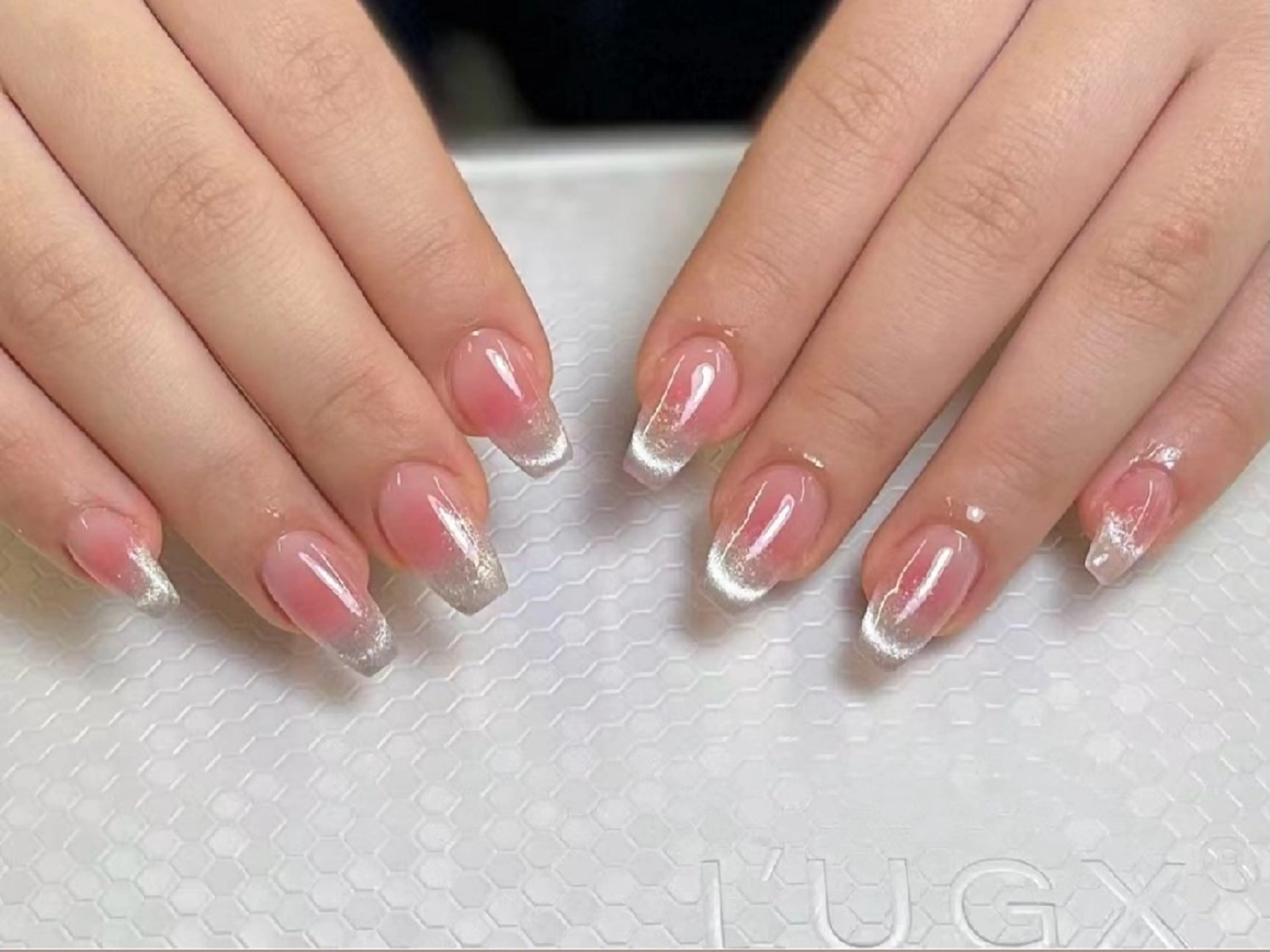 ネイル チークネイル フットネイル フレンチネイル ジェルネイル ガラスフレンチ ハンドネイル ル ナのネイルデザイン