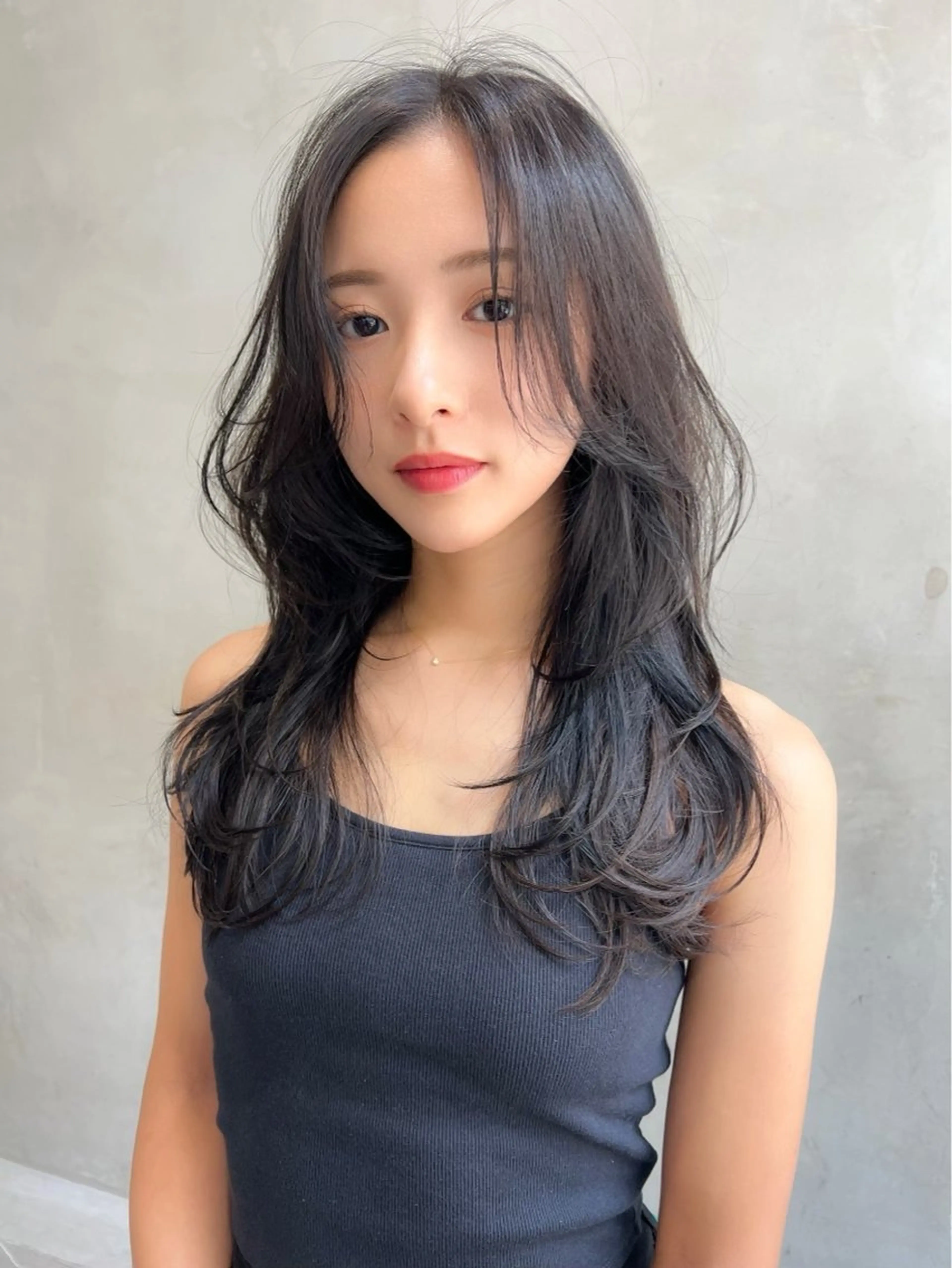 セミロング カラー Ameri所属・艶髪／韓国ヘア🎀 Kanon︎︎⁺.のヘアスタイル