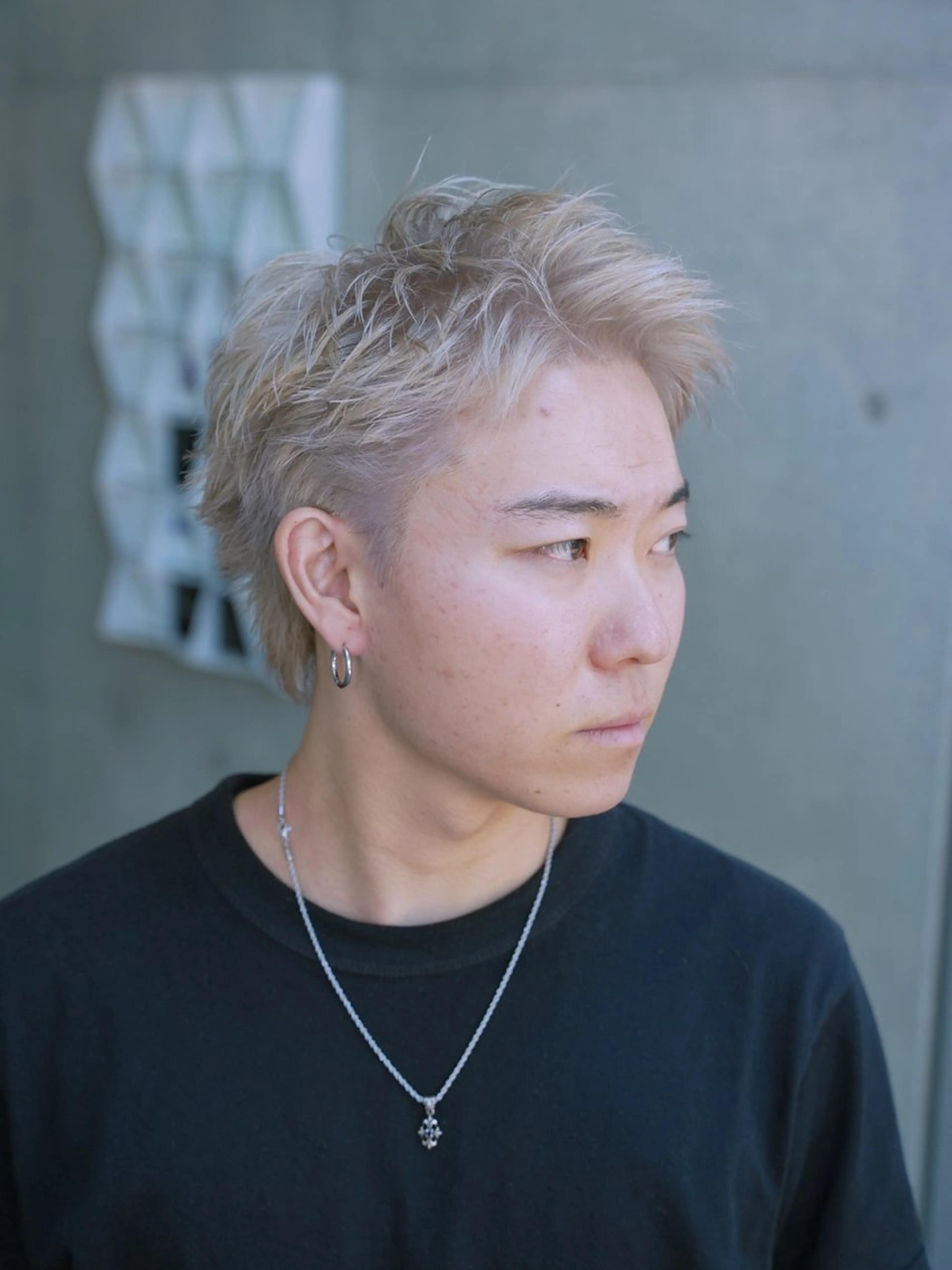 ショート カラー メンズ カット ヘアカラー パーマ スパイキーショート パーマ　具志堅　太志のヘアスタイル