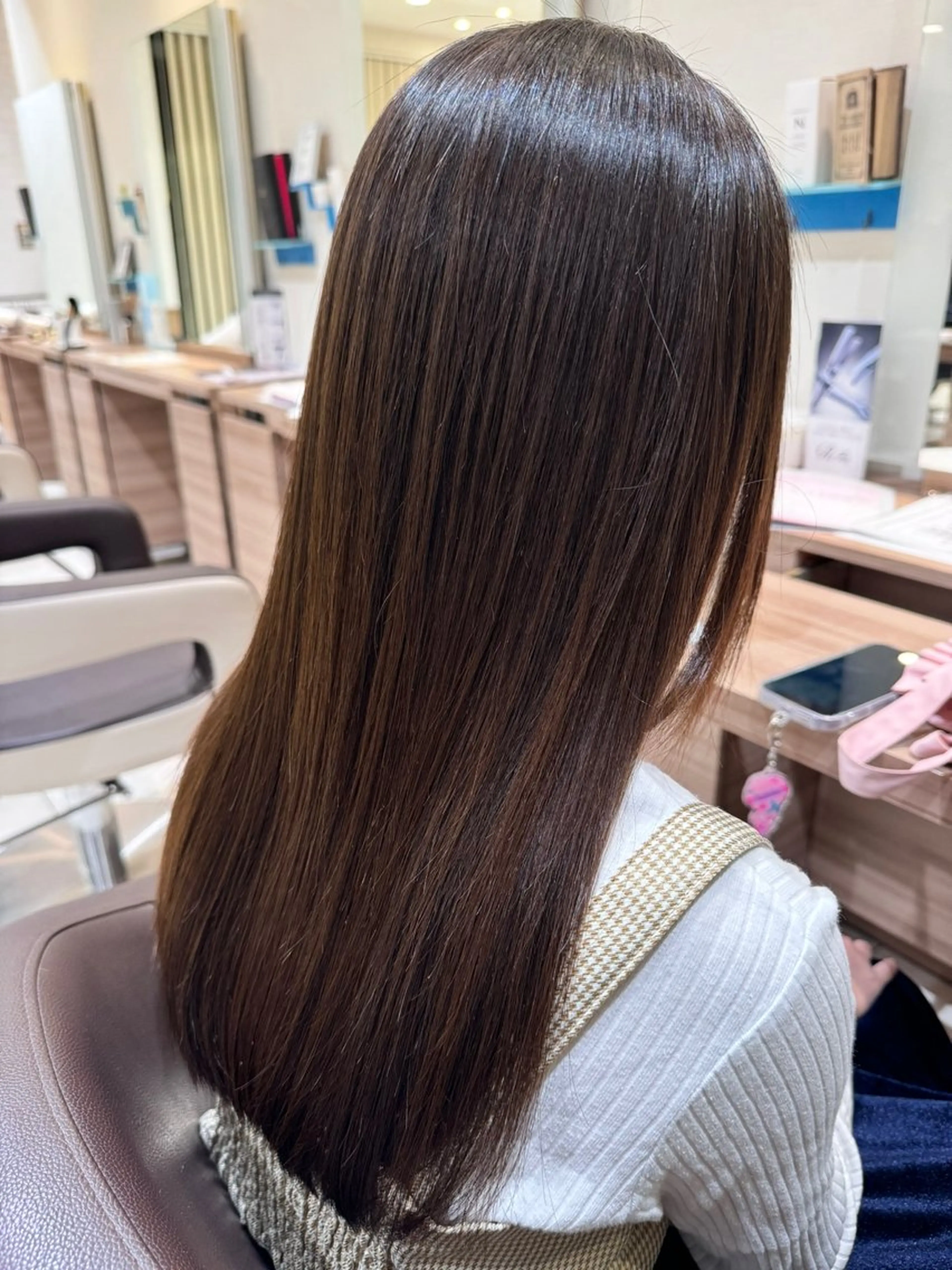 ロング カット 縮毛矯正 トリートメント 松田 一希のヘアスタイル