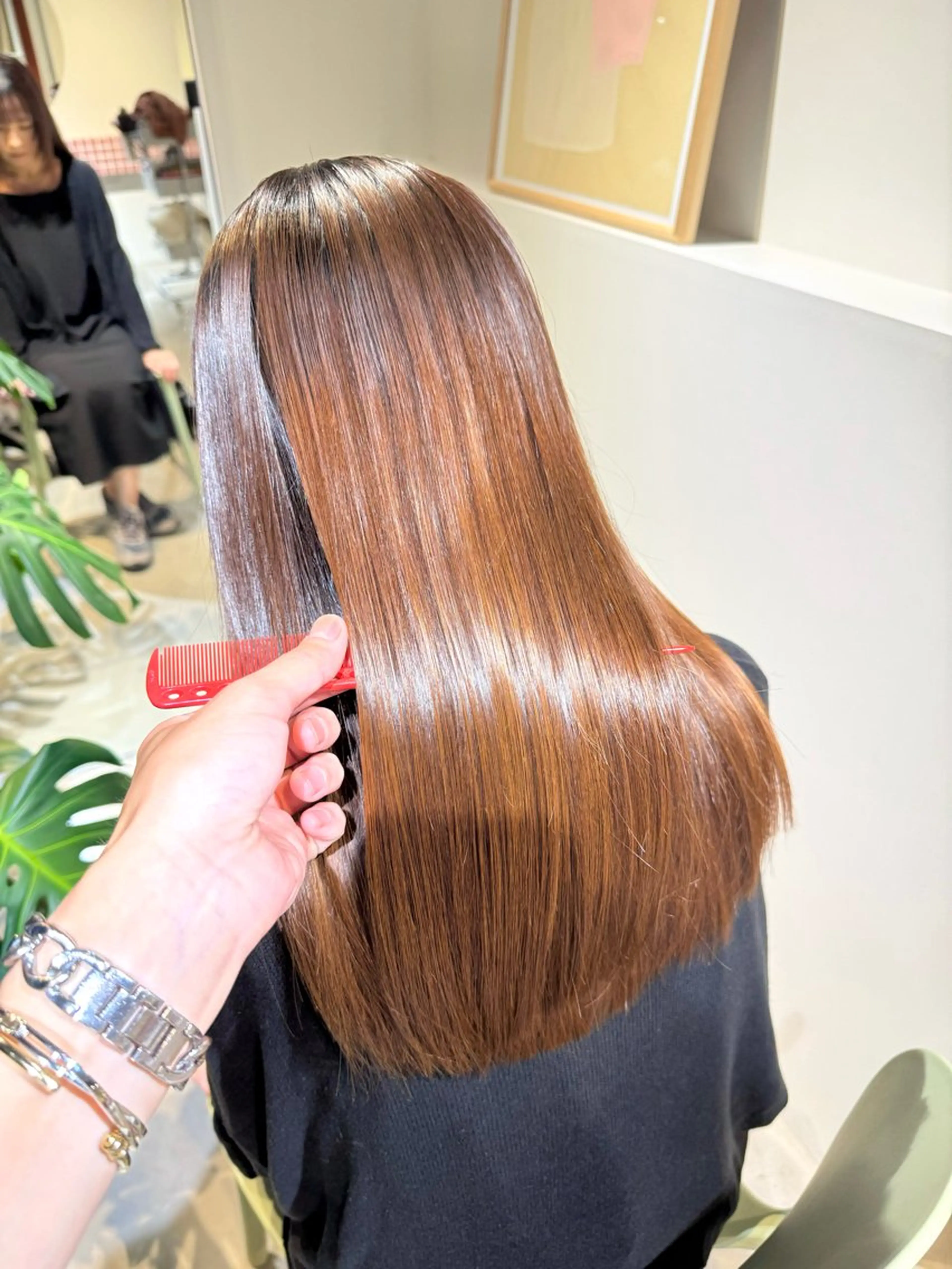 ロング アッシュ ボブ 髪質改善 レイヤーカット ロング 髪質改善スペシャリス ト長尾勇弥/梅田中津のヘアスタイル