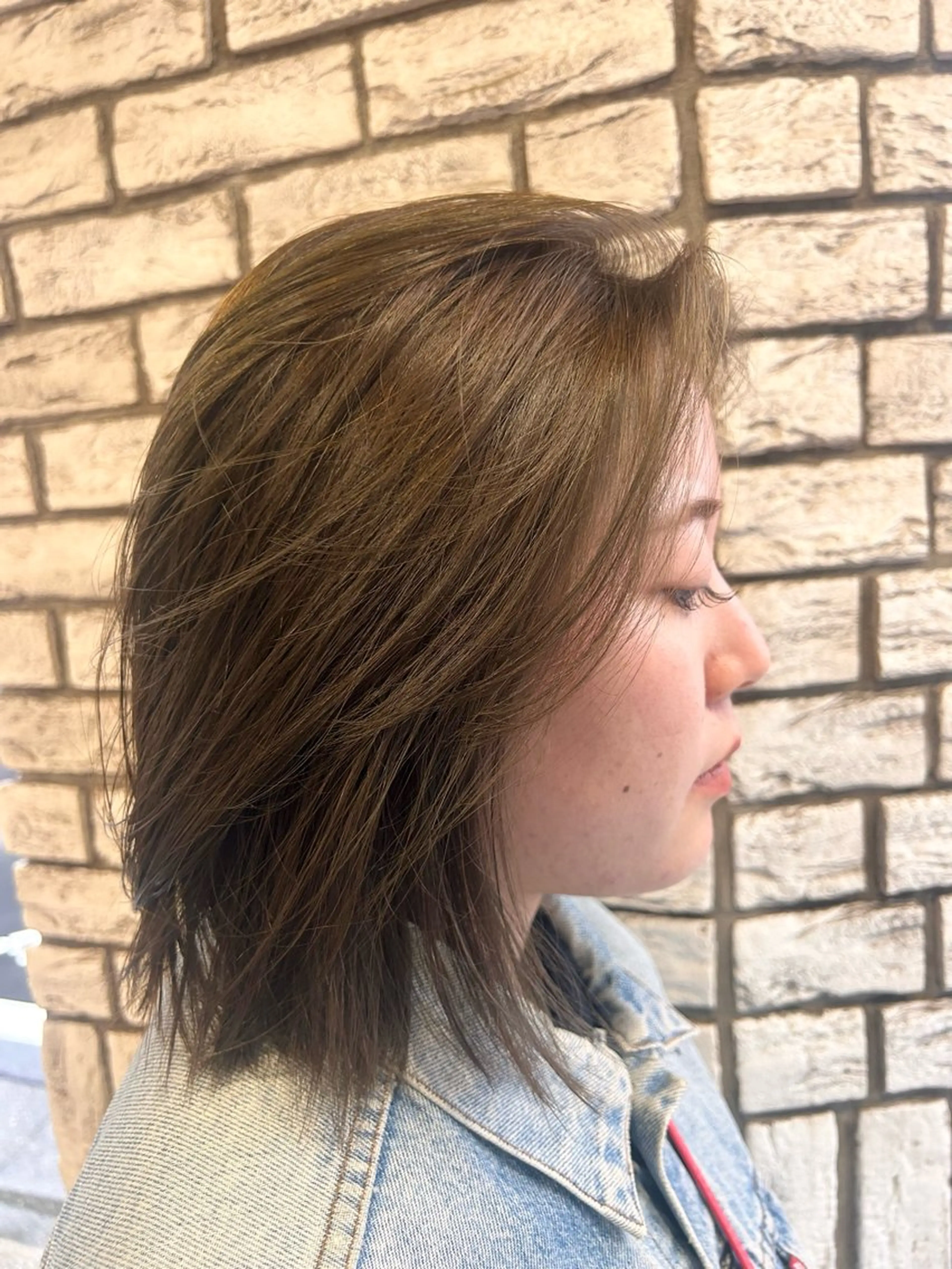 セミロング カラー カット ヘアカラー ナチュラルカラー🌿 Wカラー/YUKAのヘアスタイル