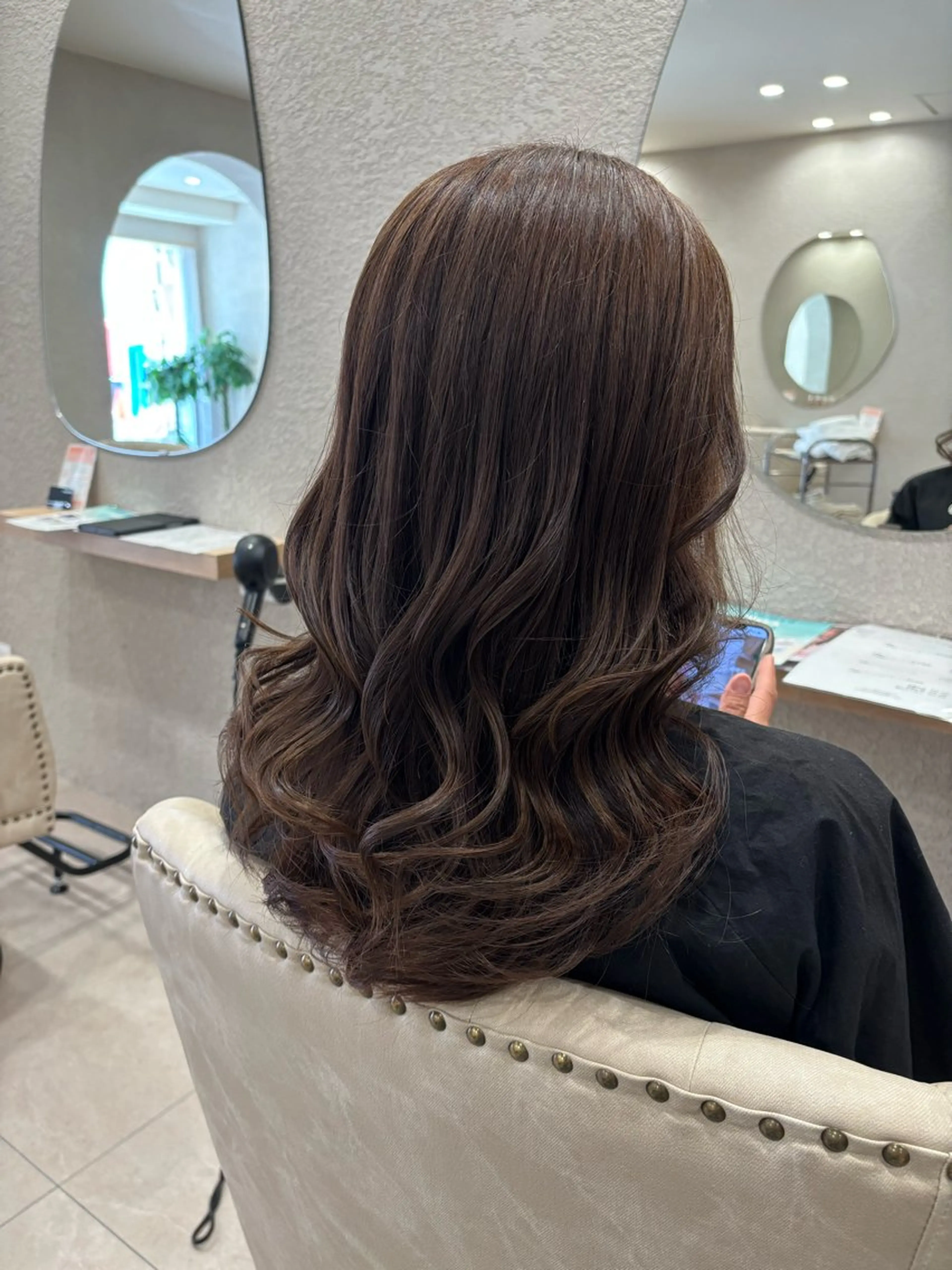 セミロング 透明感カラー⭐️🌈 野村玲美のヘアスタイル