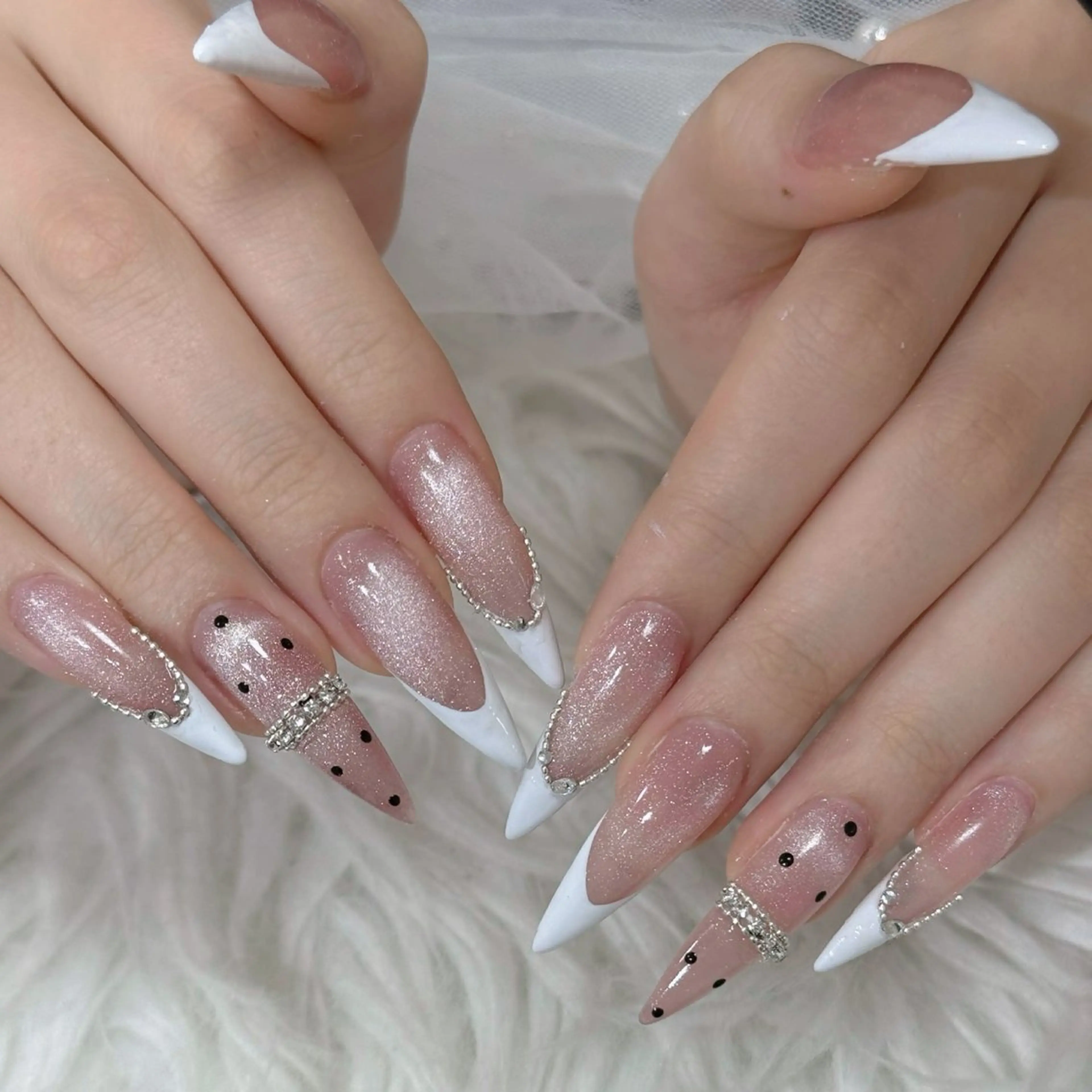 ネイル フットネイル フレンチネイル グラデーション 韓国ネイル ロングネイル ハンドネイル Hani Nail Salonのネイルデザイン