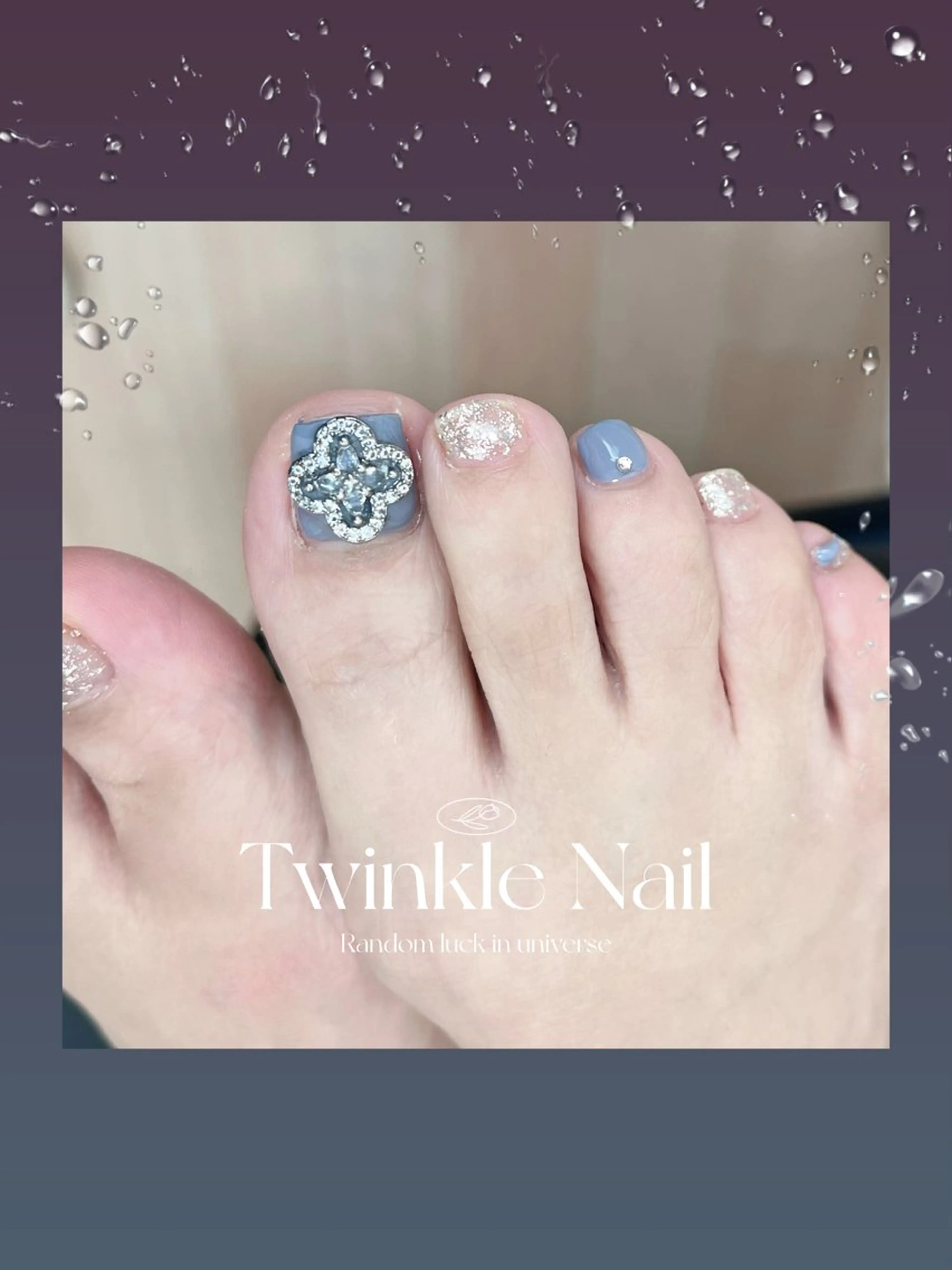 ネイル フットネイル ラメ(グリッター) フットネイル Twinkle Nail Kuboのネイルデザイン