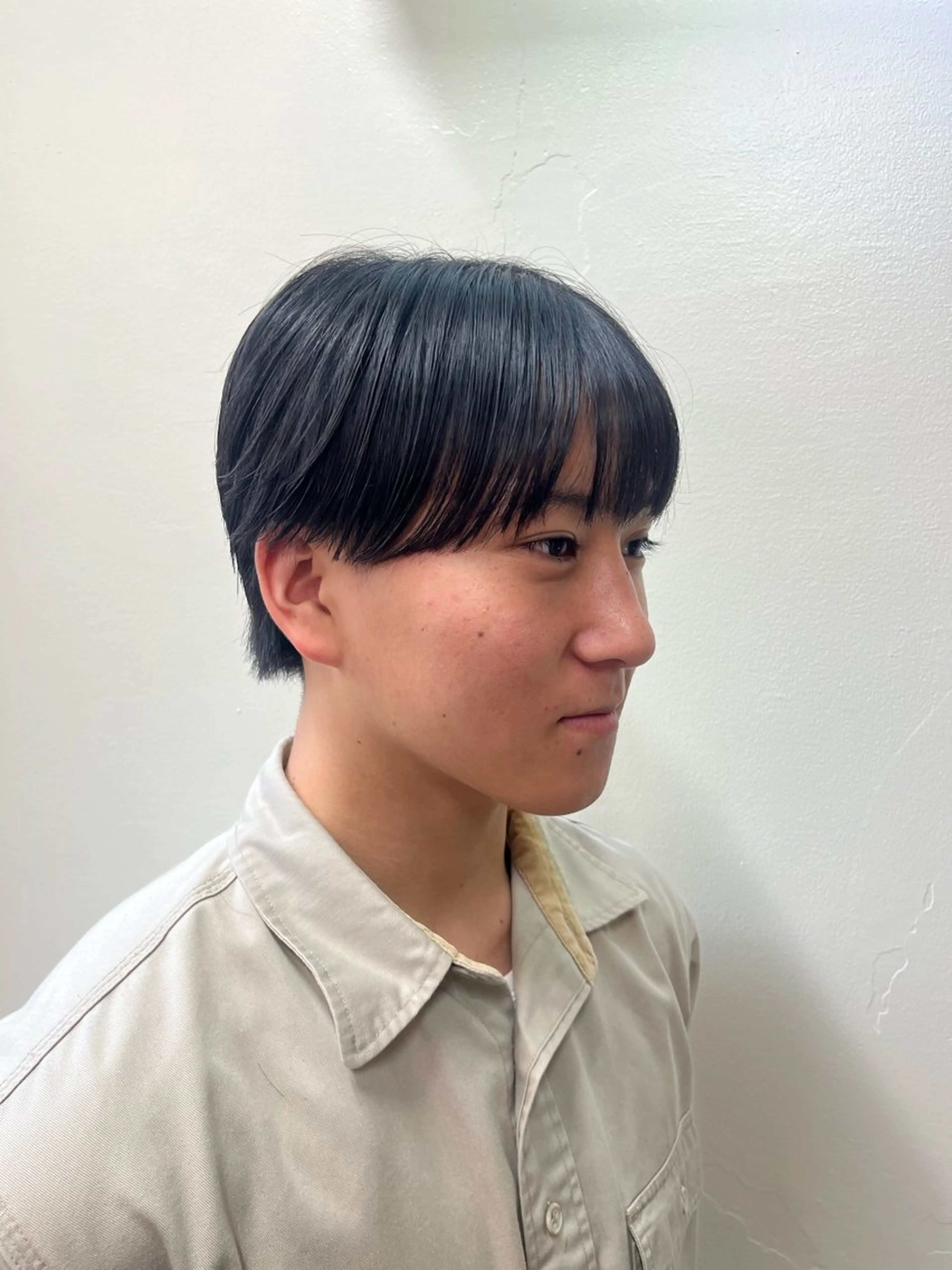 ショート パーマ メンズ マッシュ メンズパーマ シースルーマッシュ ニュアンスパーマ カット パーマ 韓国風メンズ/毛流れ ヘアなら須田龍世のヘアスタイル