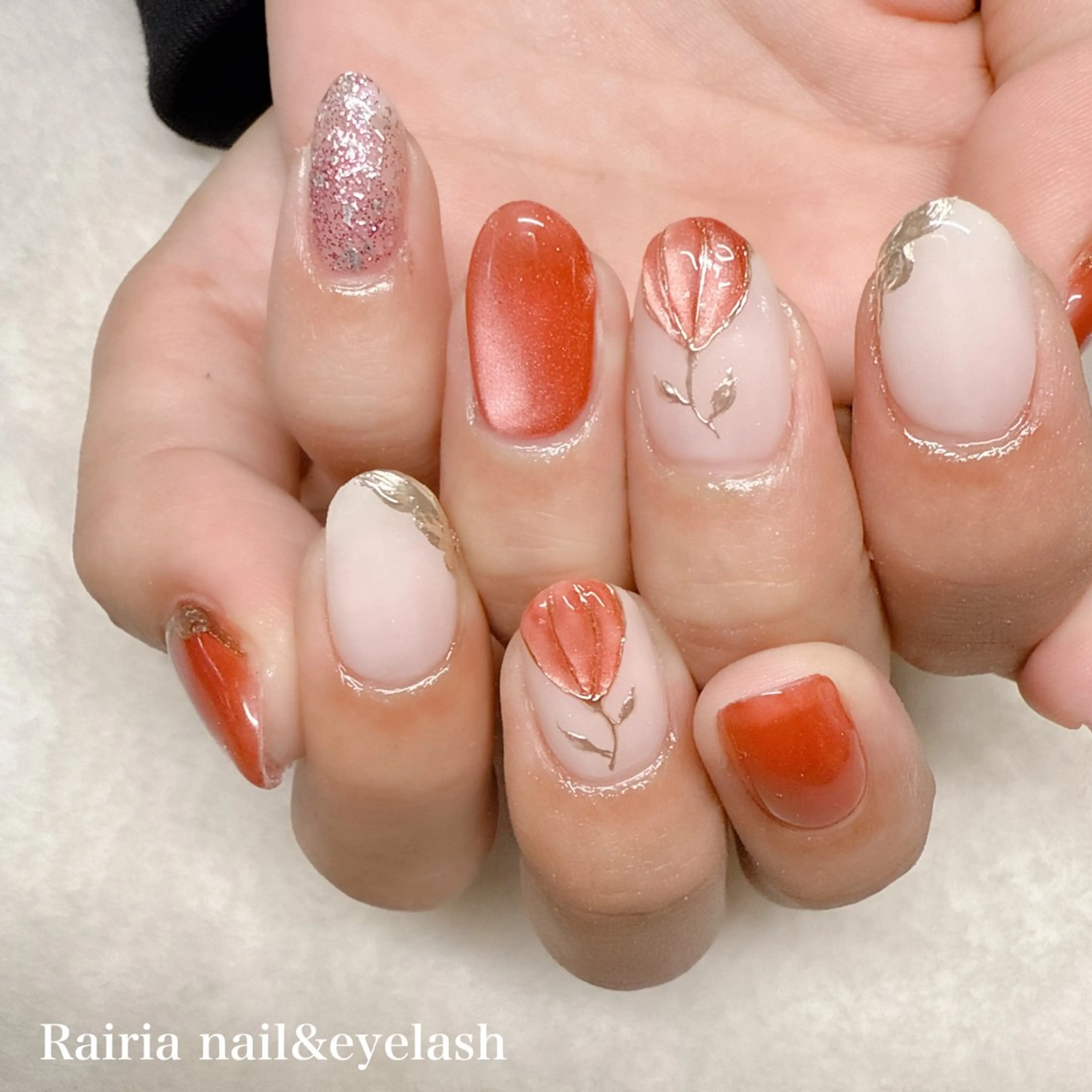 ネイル マグネットネイル 春ネイル Rairia   nail所属・屋敷 理奈のネイルデザイン