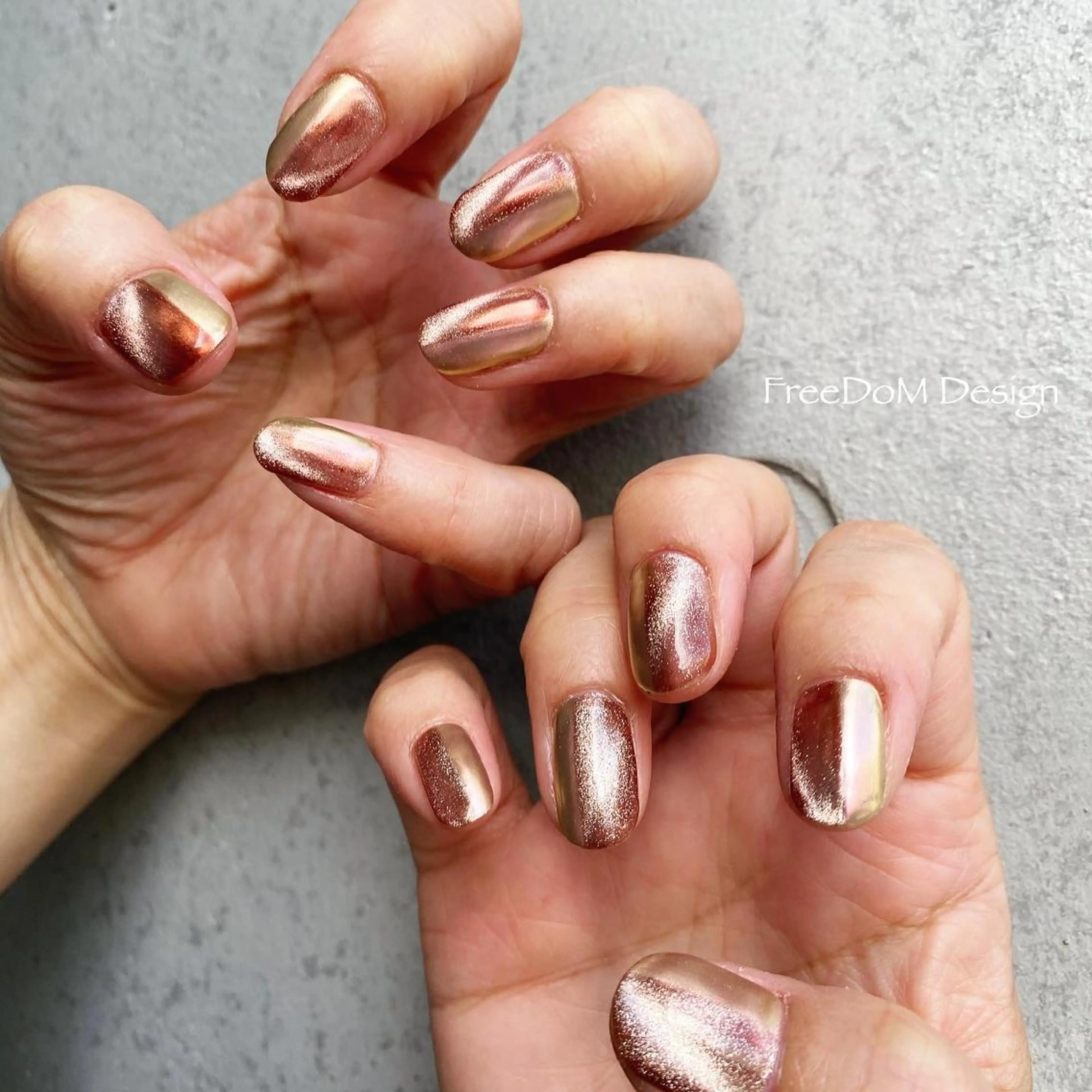 ネイル マグネットネイル ミラーネイル ハンドネイル ＦreeDoＭ   Design所属・W KUMIのネイルデザイン