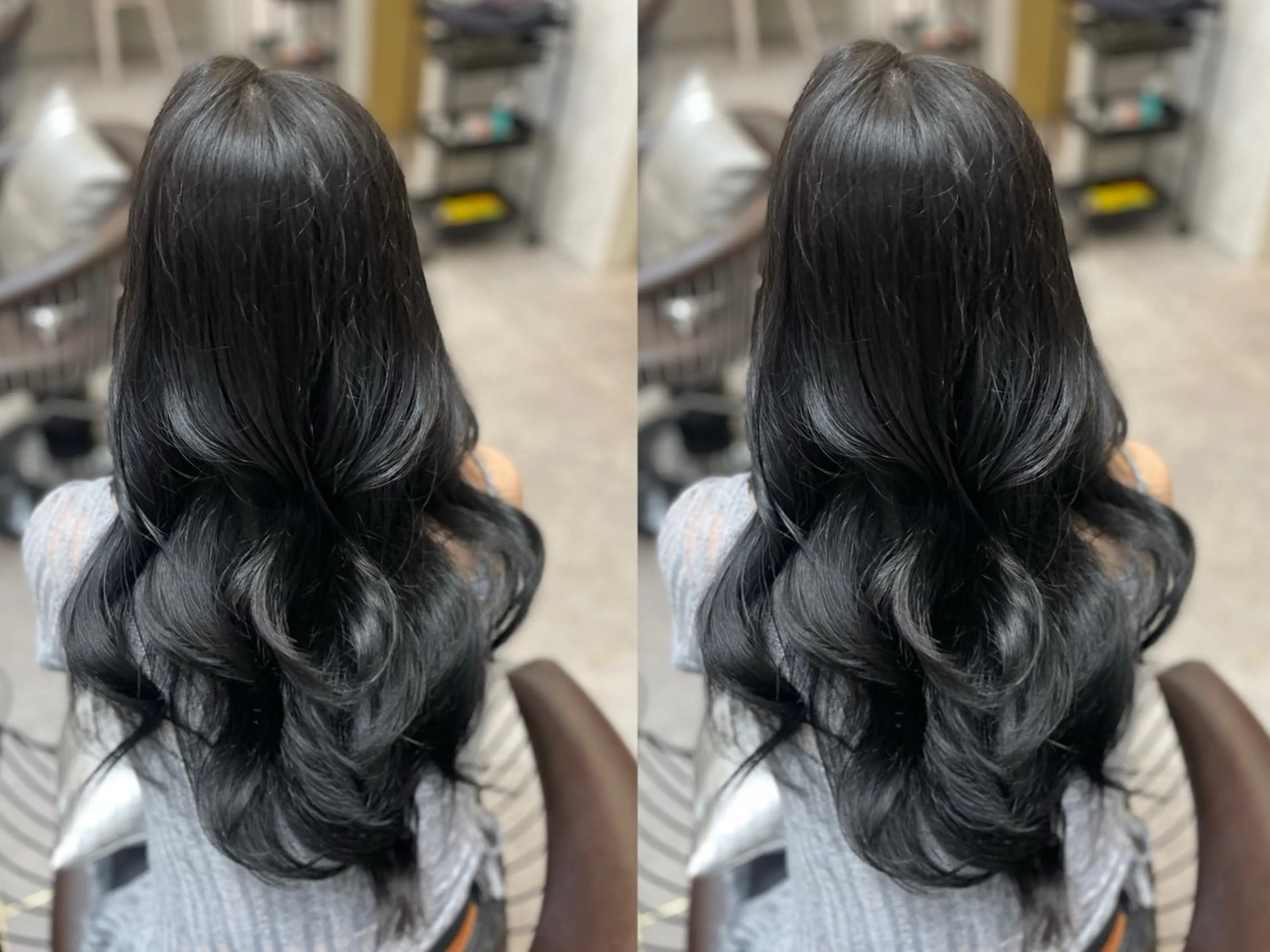 セミロング カット ヘアカラー MOE 福岡韓国ヘア✧︎のヘアスタイル