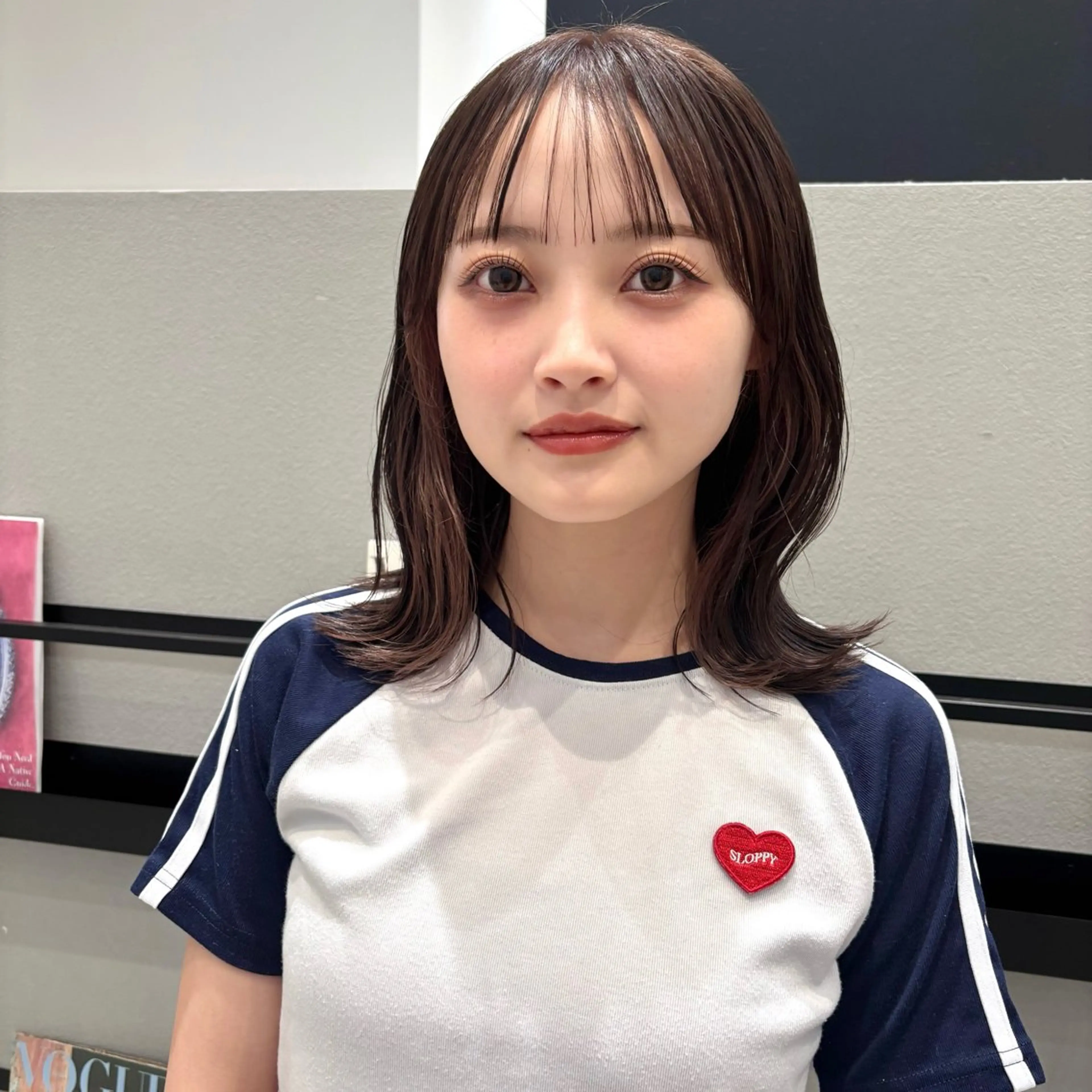 ミディアム カラー ベージュカラー ブラウンカラー ピンクカラー ピンクベージュ カット ヘアカラー 透明感カラー/ レイヤーkotonoのヘアスタイル