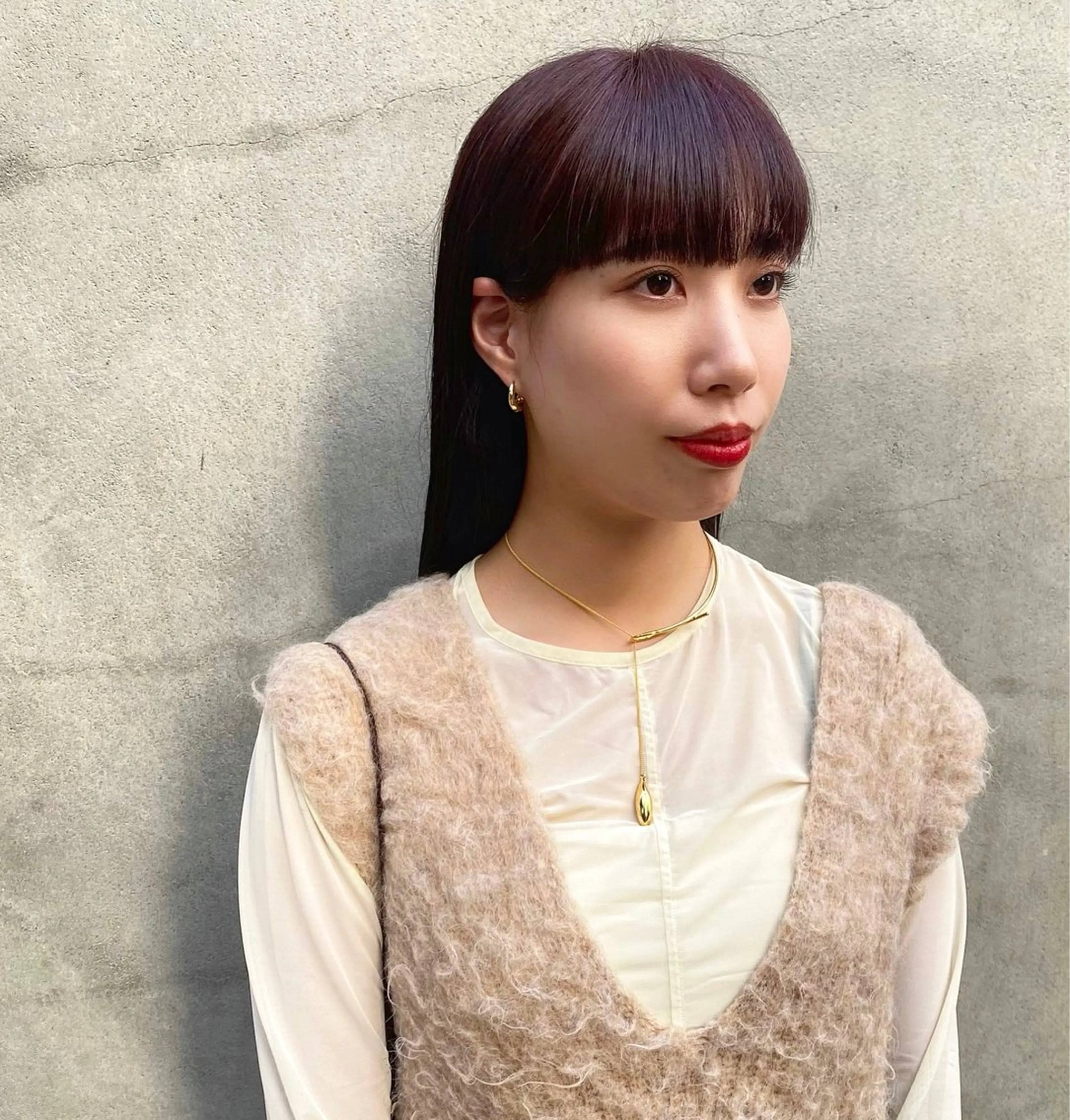 ロング カラー ブラウンカラー カット ヘアカラー トリートメント SHICENEケイ レイヤーカット🦋のヘアスタイル