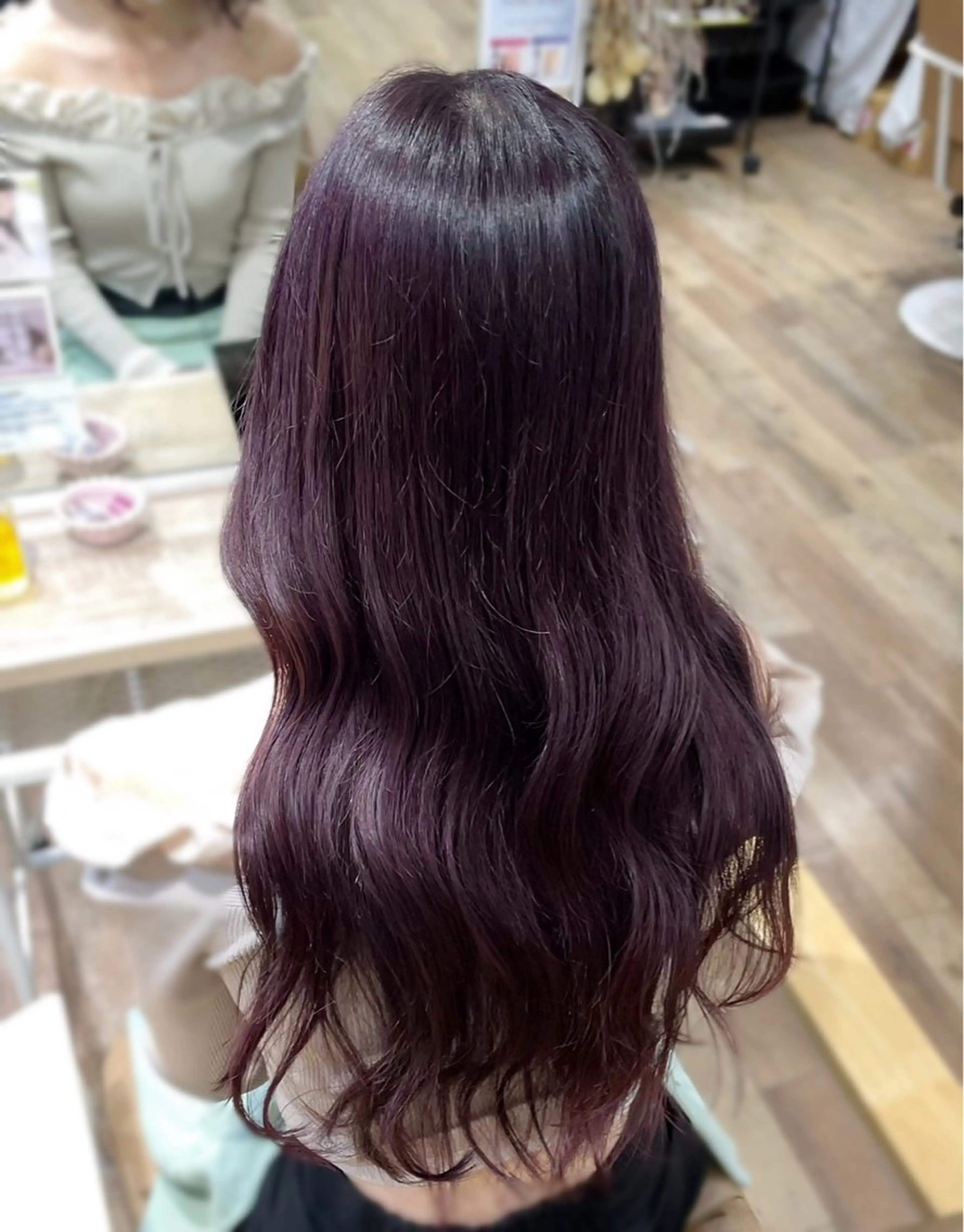 ロング カラー カット ヘアカラー トリートメント ピンク・ラベンダー/ レイヤー/NANAのヘアスタイル